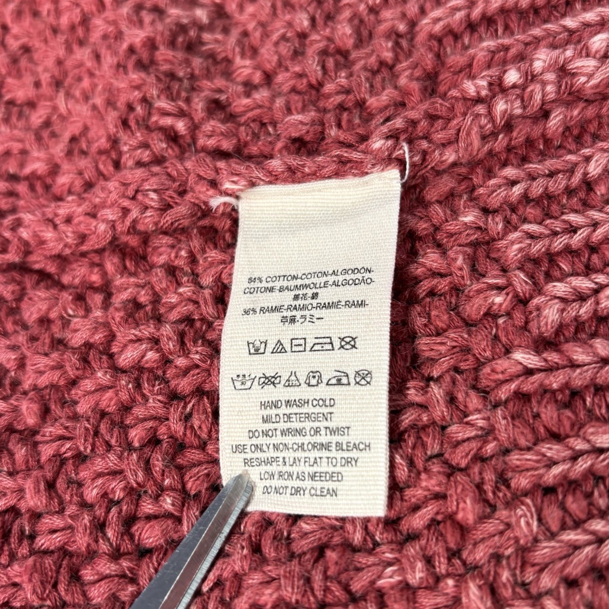 Free People Sweater Womens L Rose Pink Chunky Cable Knit Heavyweight Raglan