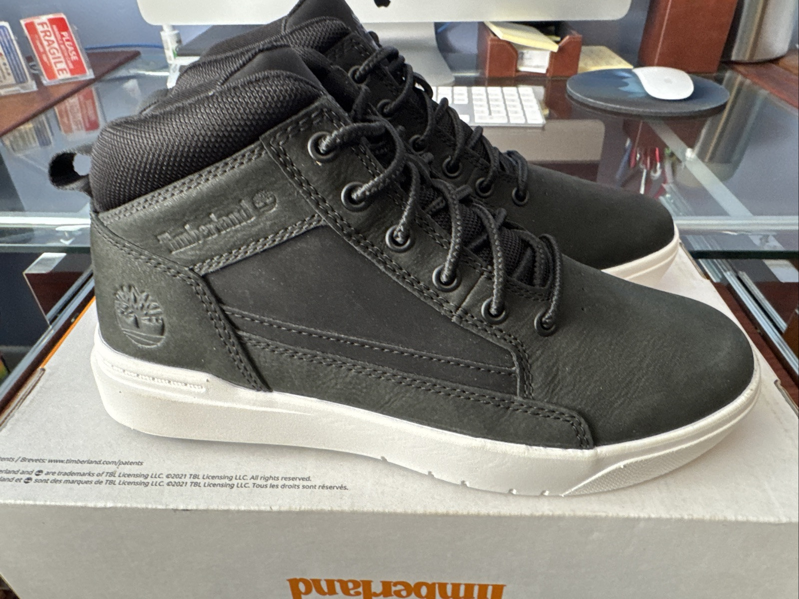 Timberland Men’s Allston Sneaker Mid Black Nubuck (TBOA69V5W05)