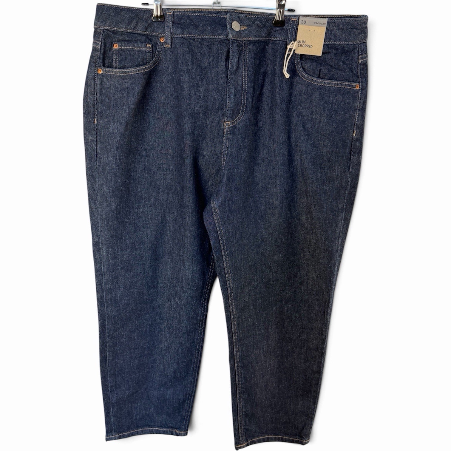 Marks & Spencer Women’s Cropped Slim Denim Jeans Size 20 Reg Indigo Blue New Tag