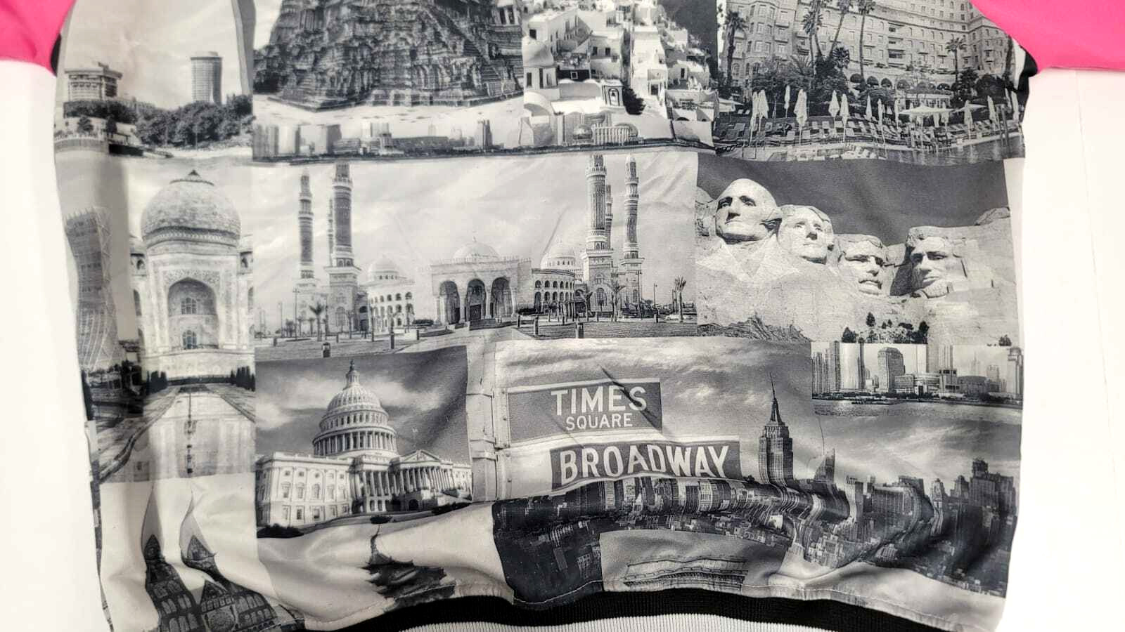Women’s Pullover Shirt Collage Of Iconic Sceneries From Around The World