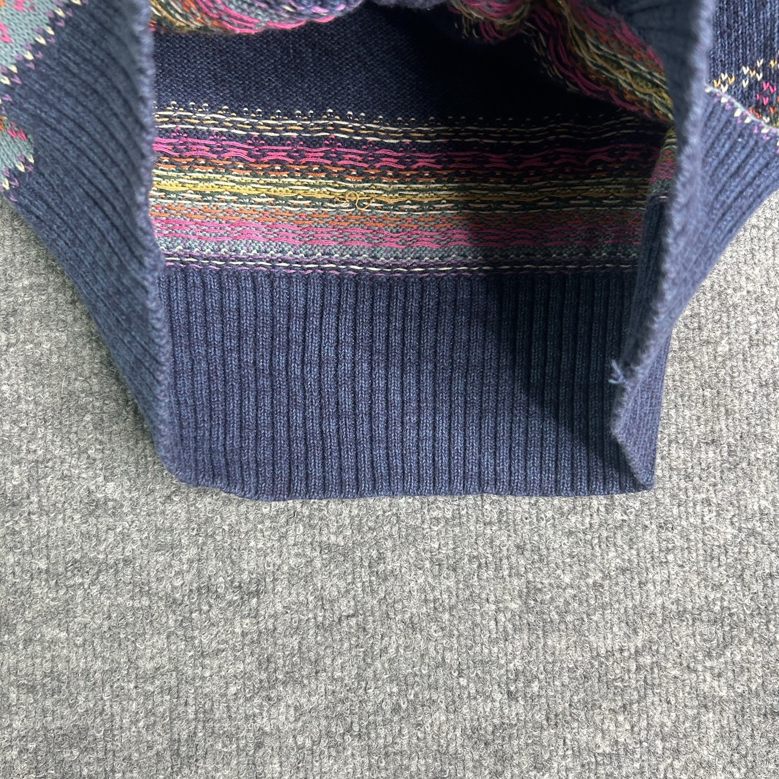 Tiara International Full Zip Knit Cardigan Size Large Multicolor Fair Isle