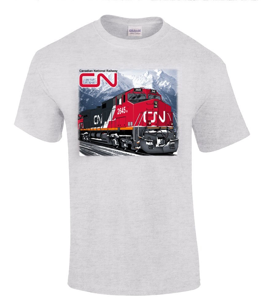 Canadian National pacific Train C44-9W Authentic Railroad T-Shirt Tee Shirt [75]