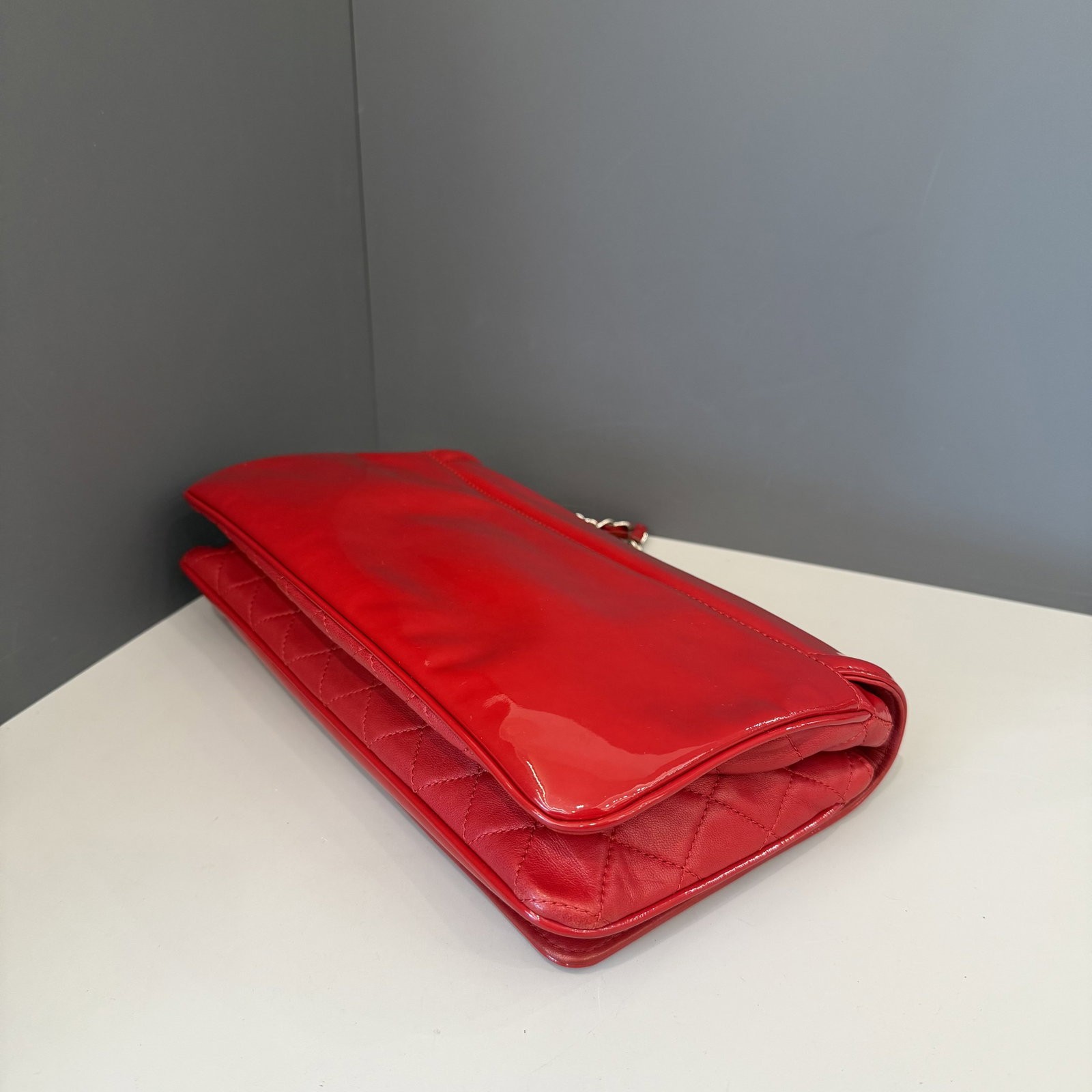 Chanel Flap Bag Red Patent Calfskin (zz022826d1)