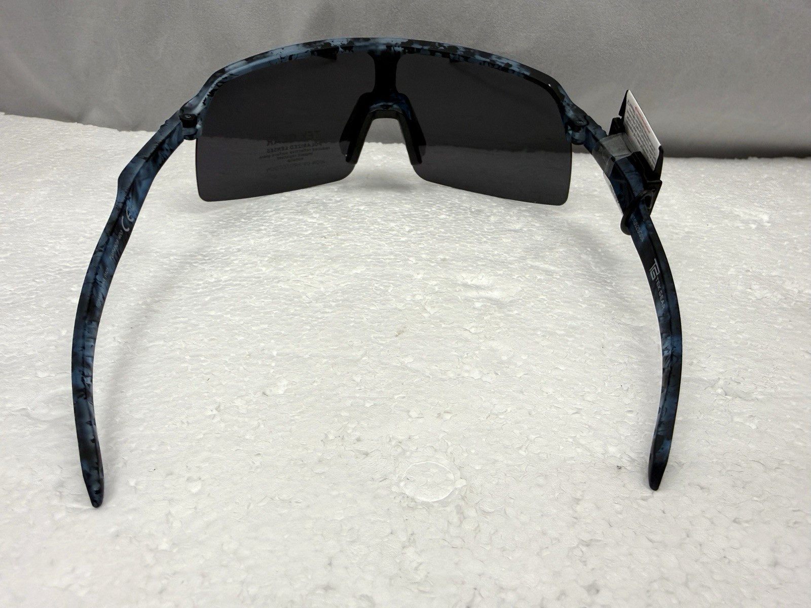 TEK GEAR Polarized Blue Semi Rim Shield Men’s Sunglasses FAST SHIP!