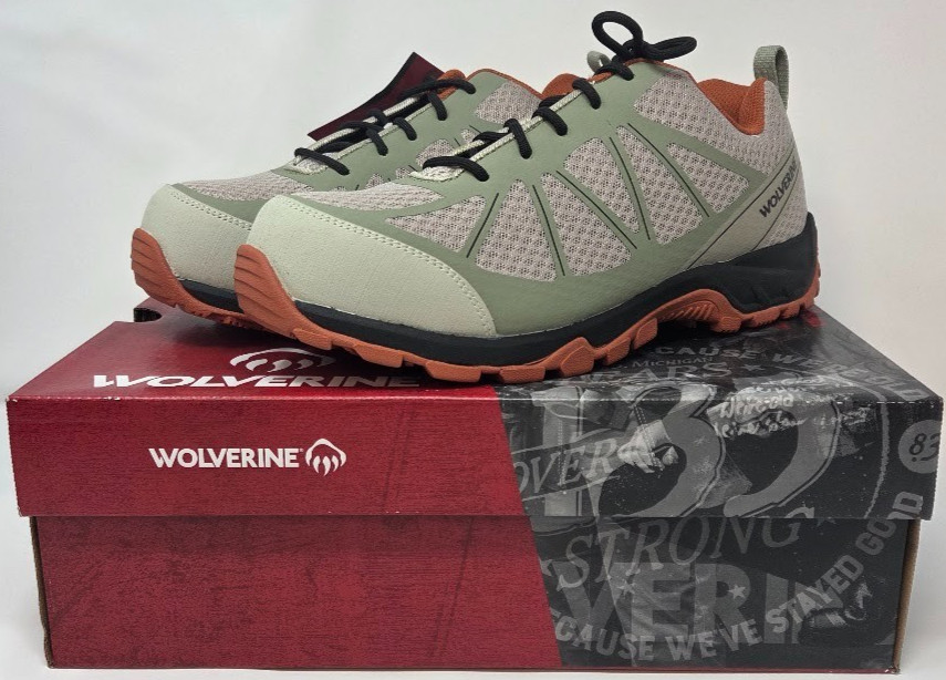 Wolverine Amherst II 2 Men CarbonMax Toe Safety Work Sneaker Shoes Khaki 11