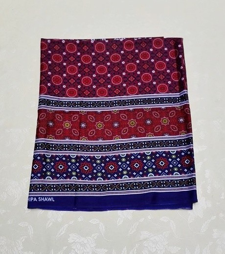 SINDHI Ajrak Traditional Pakistani silk Shawl scarve wrap men and women