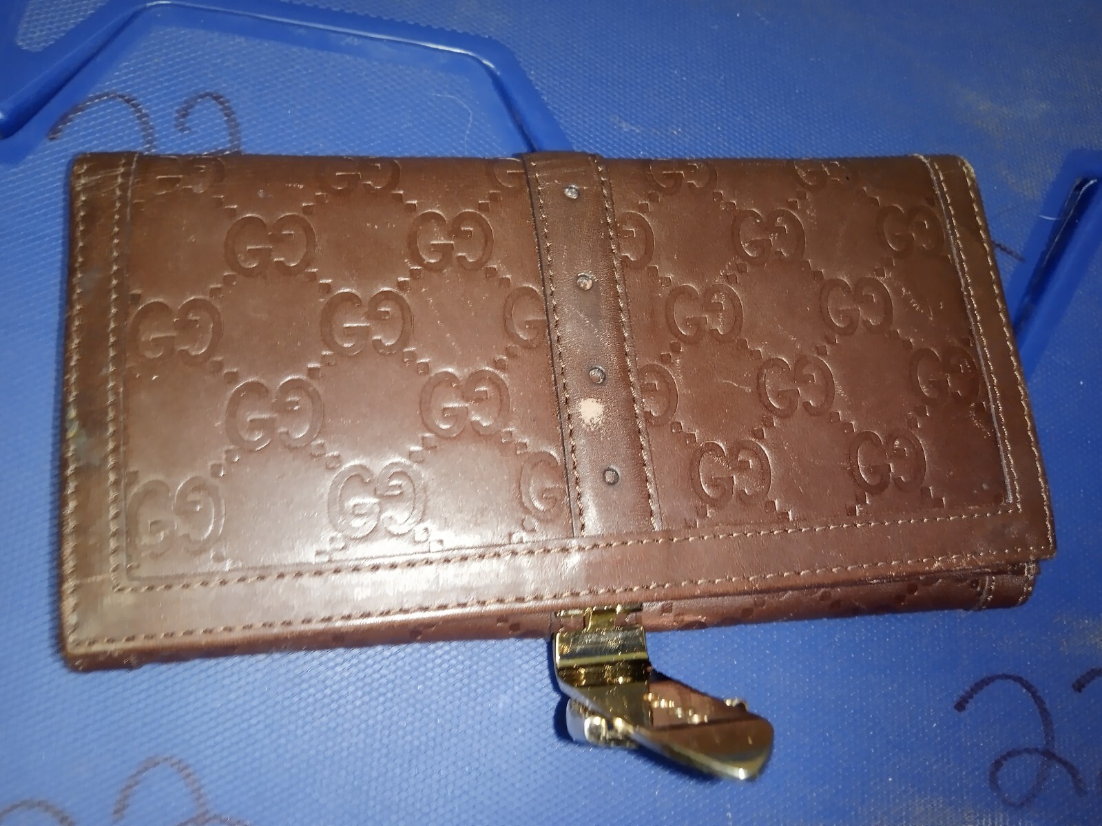 GUCCI Authentic Horse bit Brown Genuine Leather Wallet w/ Original Inserts $699