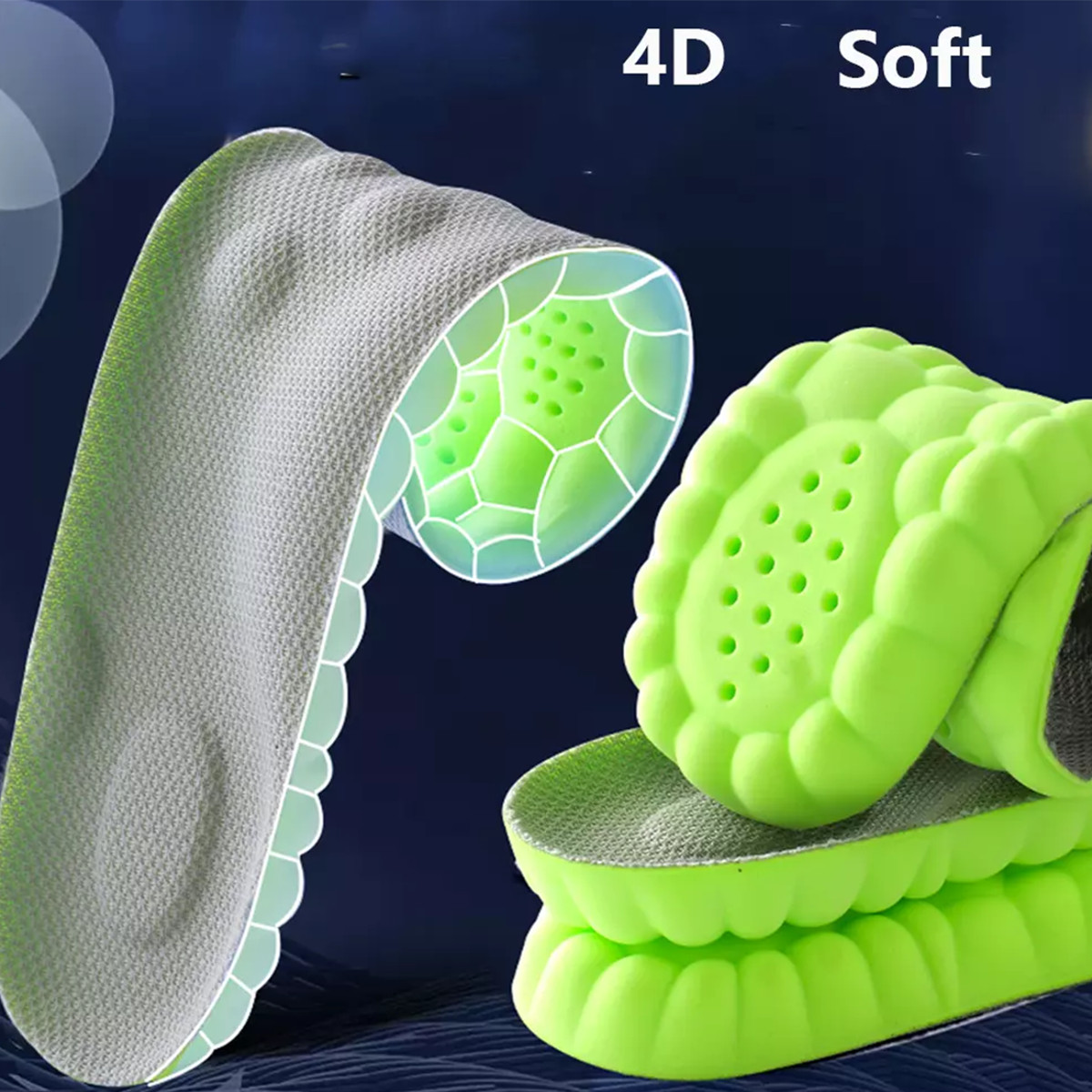 Insoles Orthopedic Supersoft For Sport Shoes 4D Inserts Feet Shock Absorption US