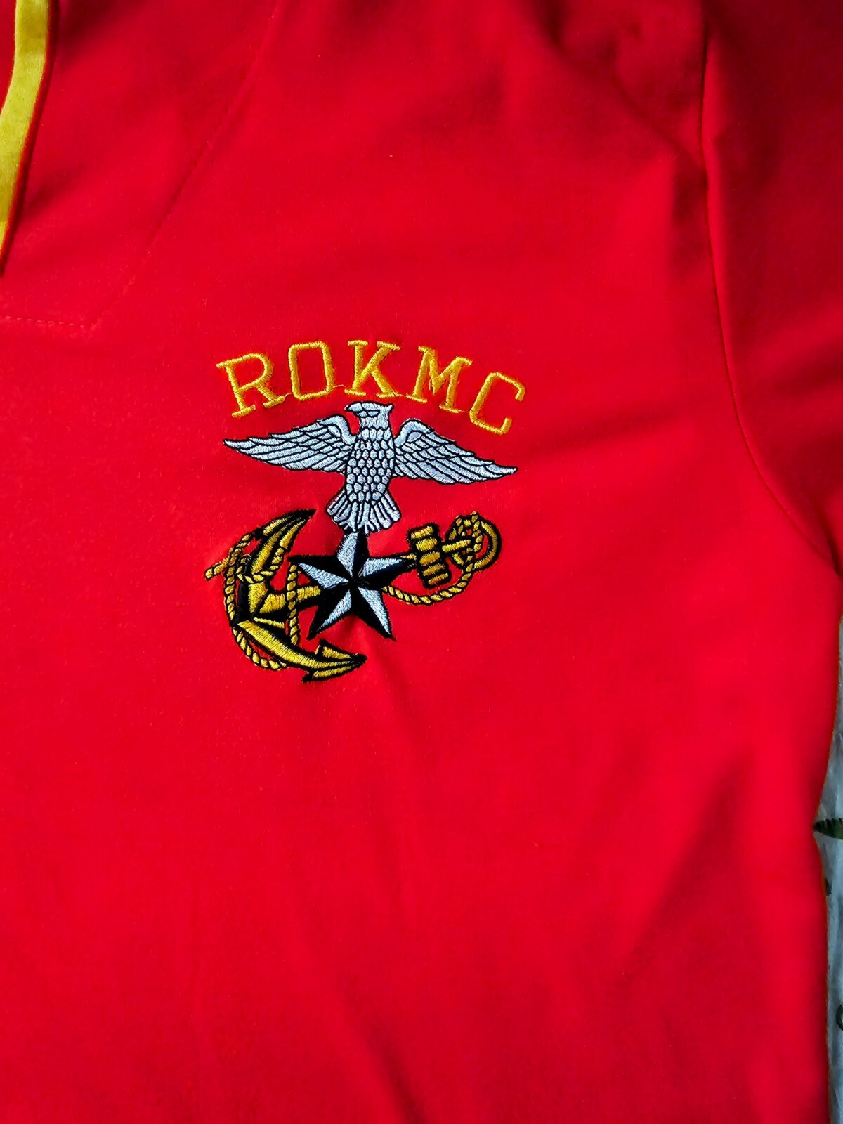 ROKMC Republic Of Korea Marine Corps Polo Shirt Men’s Size M Embroidered Logos