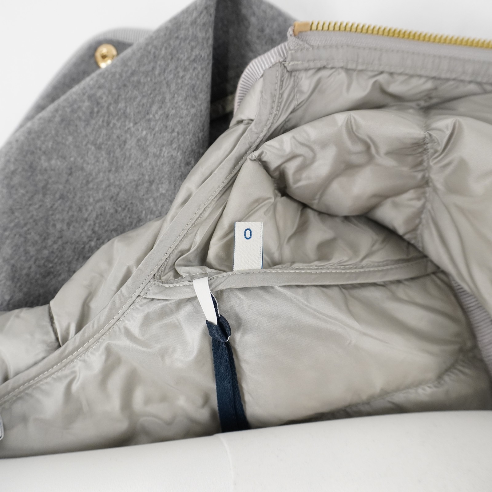 Moncler Reposse 3-In-1 Wool Blend Short Down Jacket In Gray Women’s Brand Size 0