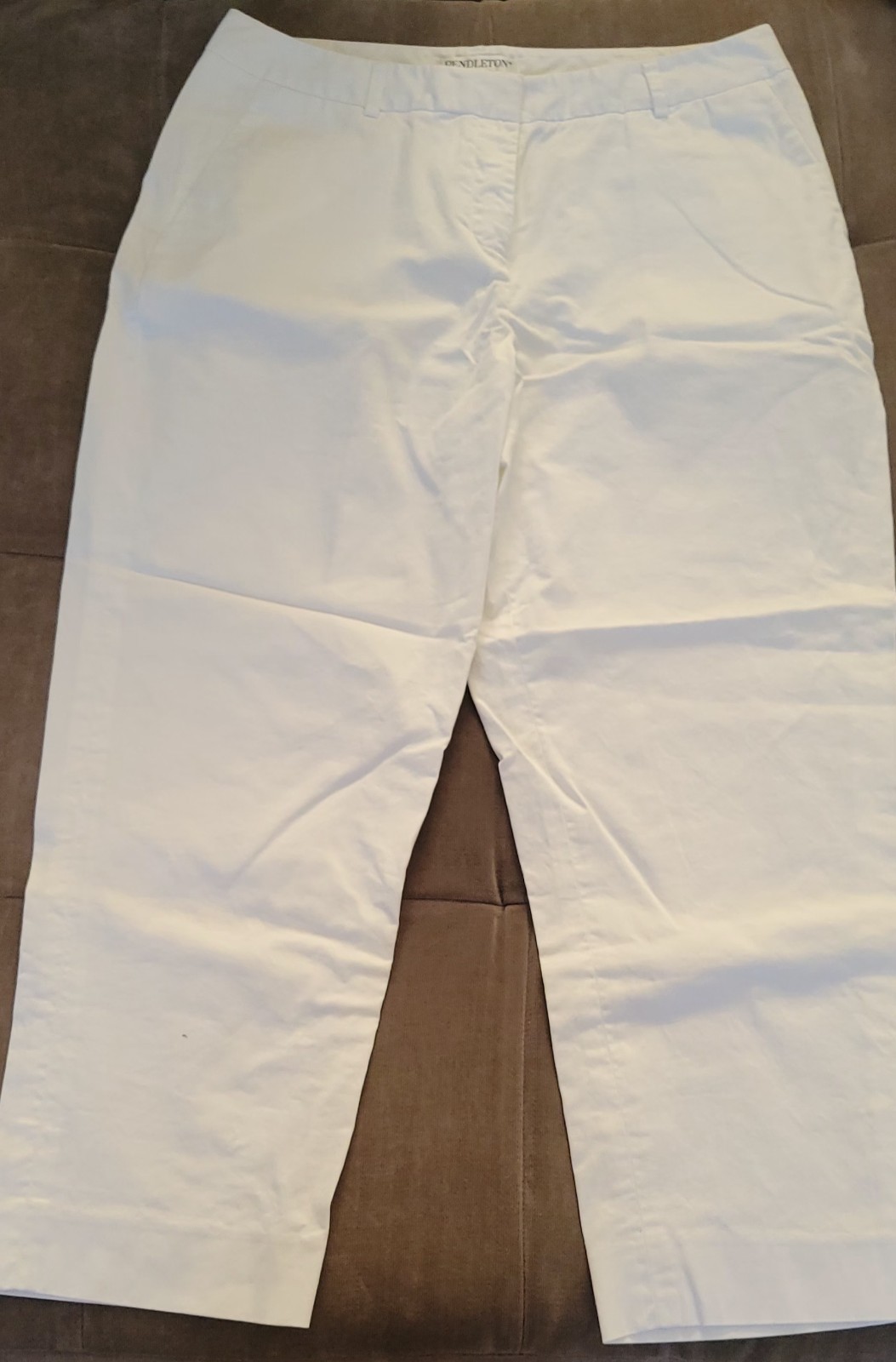 NEW! Pendleton Women’s Dress Pants 98% Cotton, White, Size 10/Waist 30-32 Inch