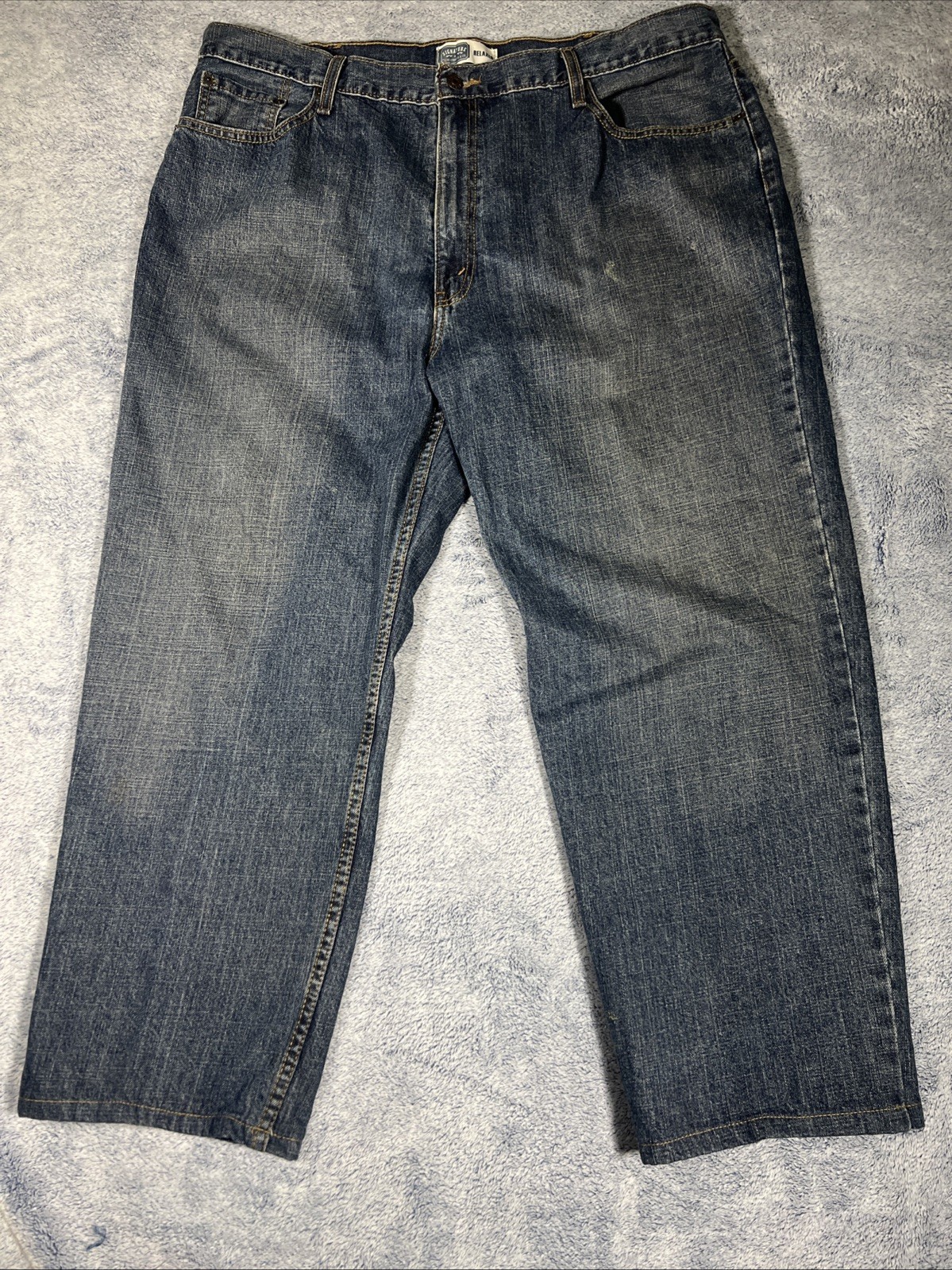 Signature Levi Strauss Jeans Mens 44×30 Relaxed Straight Leg Blue 100% Cotton
