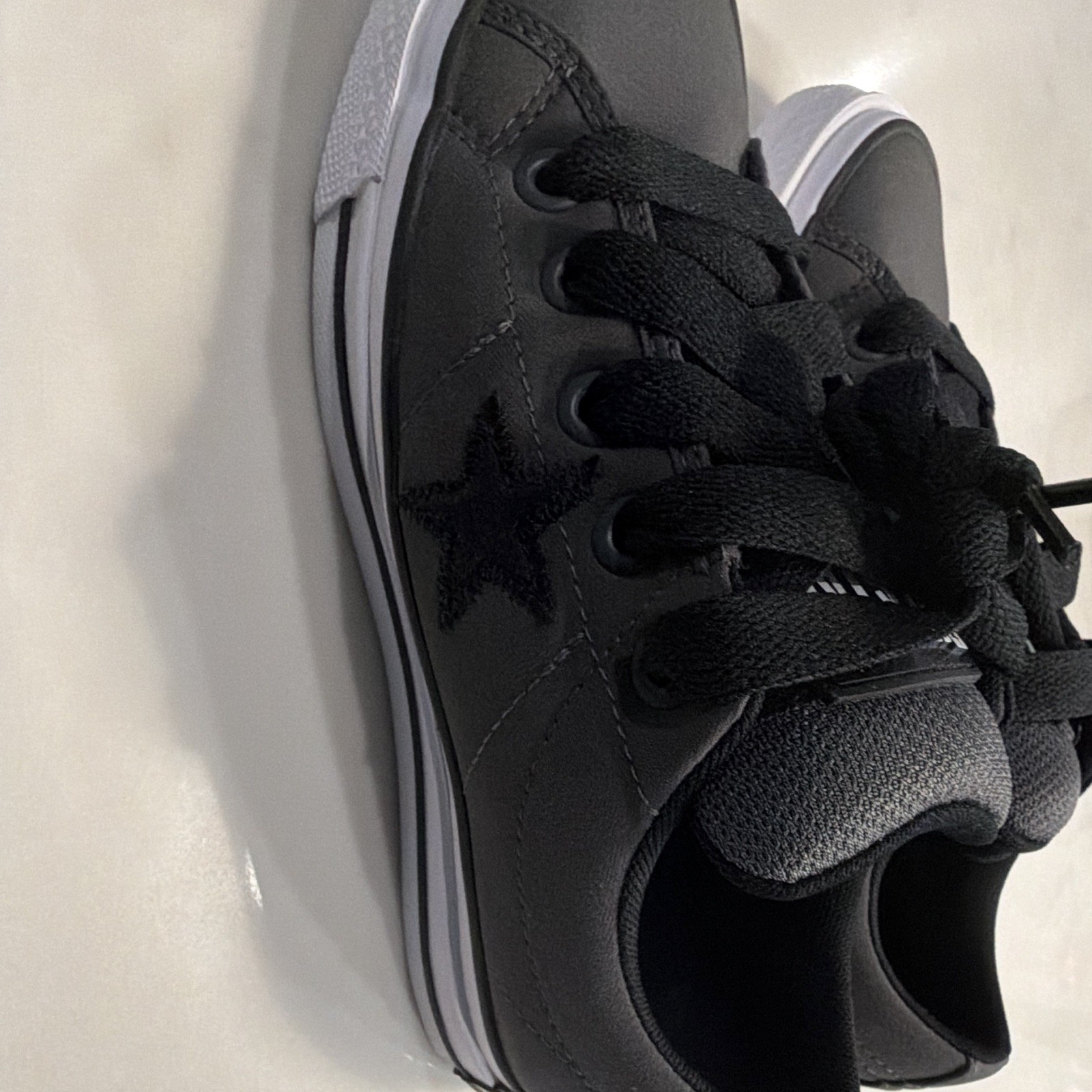 Converse One Star Low Top Canvas Sneakers Dark Matter Black White A14729C