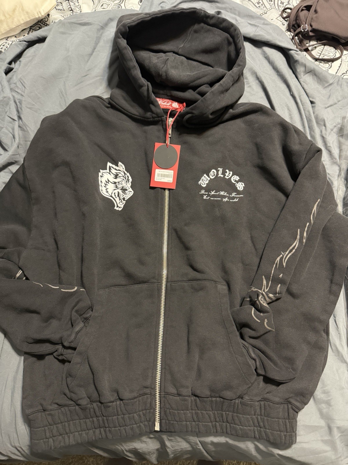 Darc Sport Red Tag Moths End Chambers Zip Hoodie XL NWT 1/500