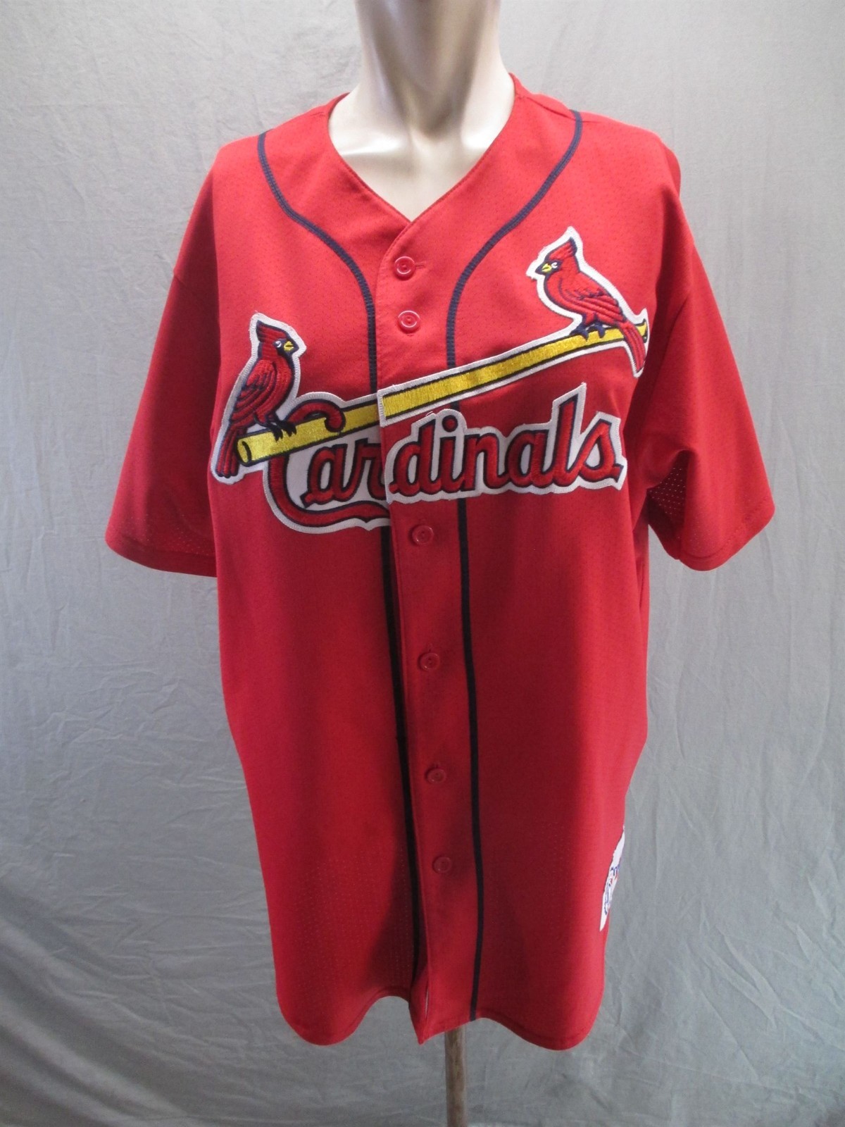 St Louis Cardinals Authentic Size L Mens Red Logo Majestic Baseball Jersey 567