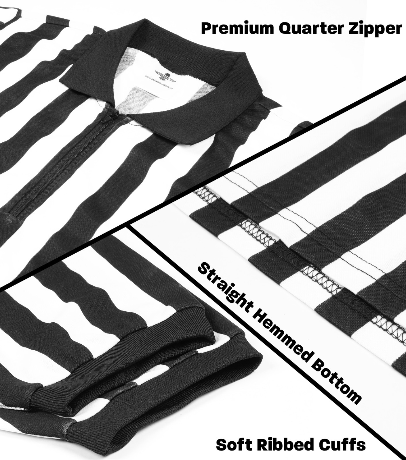 Exxact Sports Referee Shirt Men, Athletic Fit Basketball Referee Shirt for Sport