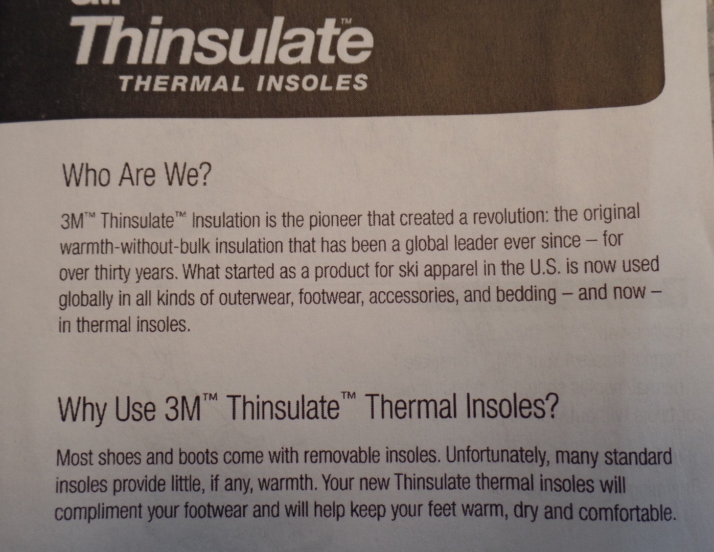 3M Thinsulate Thermal Replacement insoles mens Small 5-6 Woman’s 7-8
