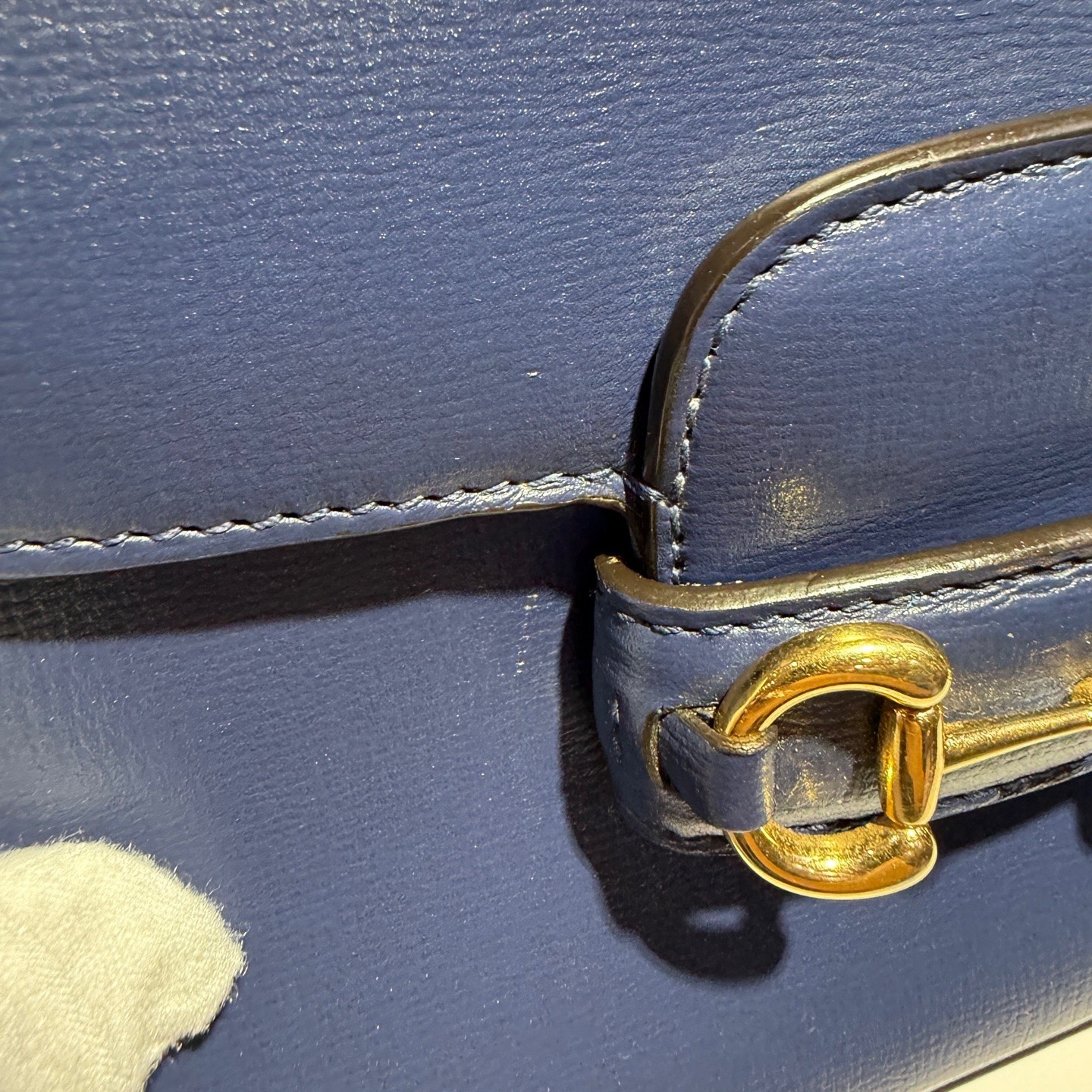 Gucci Pre-Owned Authentic Saddle Bag Navy 20.5*5*14.5 cm