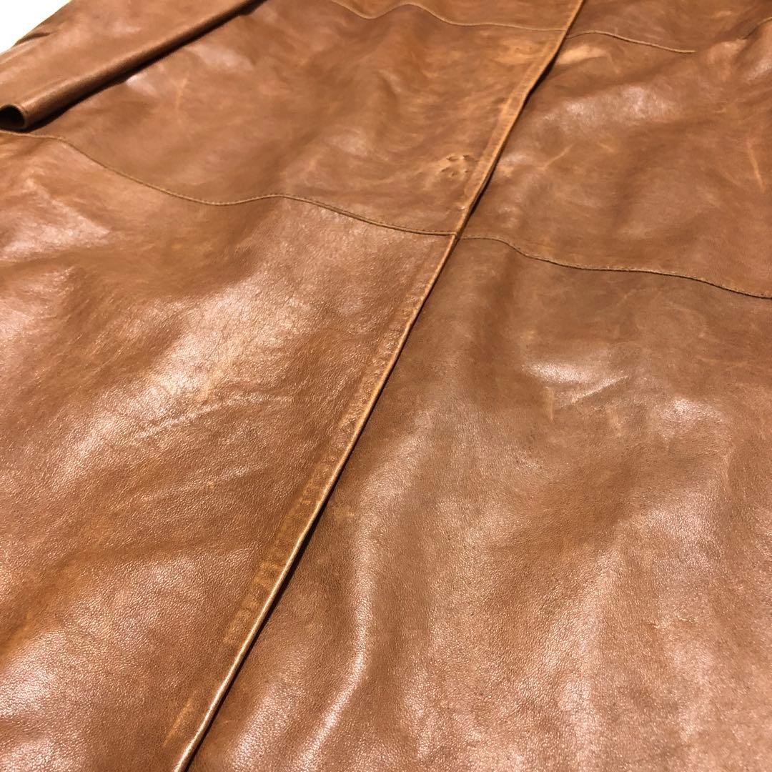 MAX MARA Womens Melting Lamb Leather Jacket Brown Coat Limited Edition Rare
