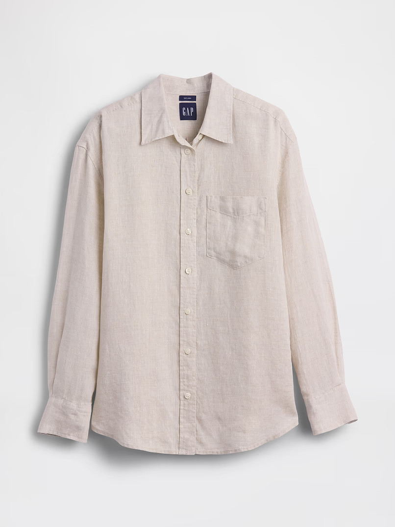 GAP – 100% Linen Oversized Shirt – Sale Off