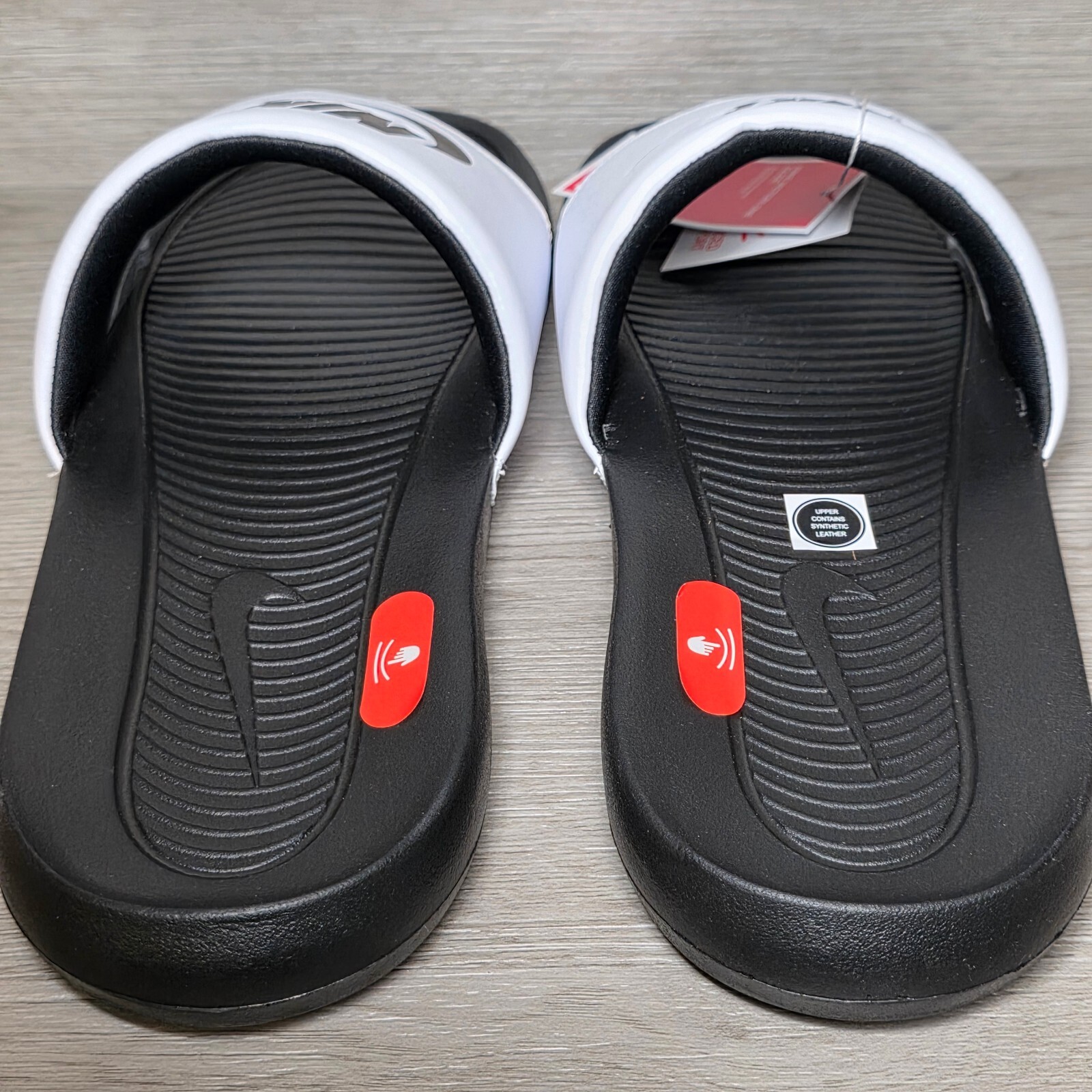 Nike Men’s Victori One Slip On Everyday Comfort Slides Sandals Sz 13 Black White