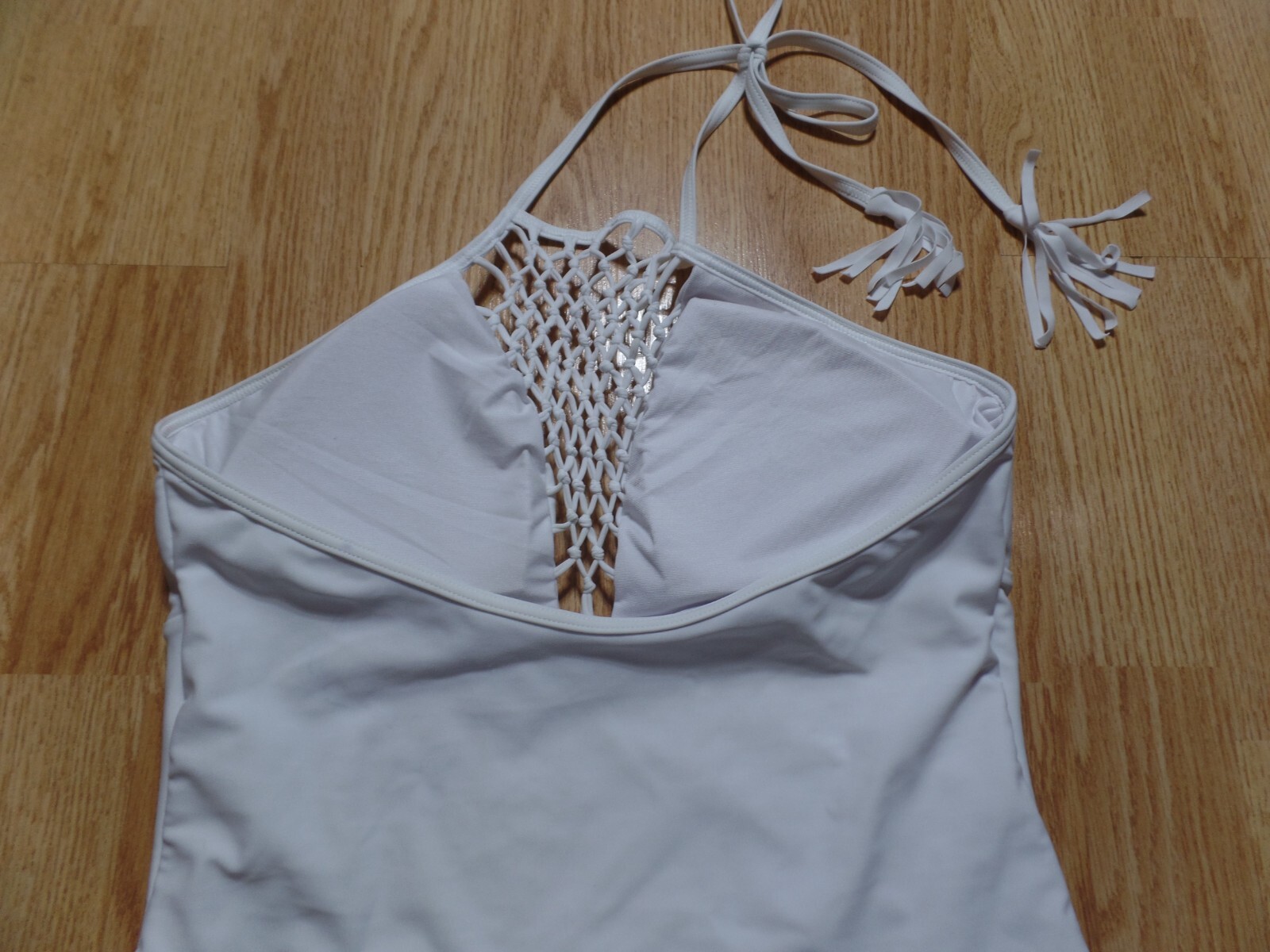 Womens Express Swim 1 piece white swimsuit / bathing suit size large