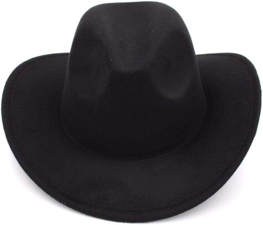 Black Western Cowboy, Cowgirl Hat, Adjustable Cotton & Polyester, Men Women