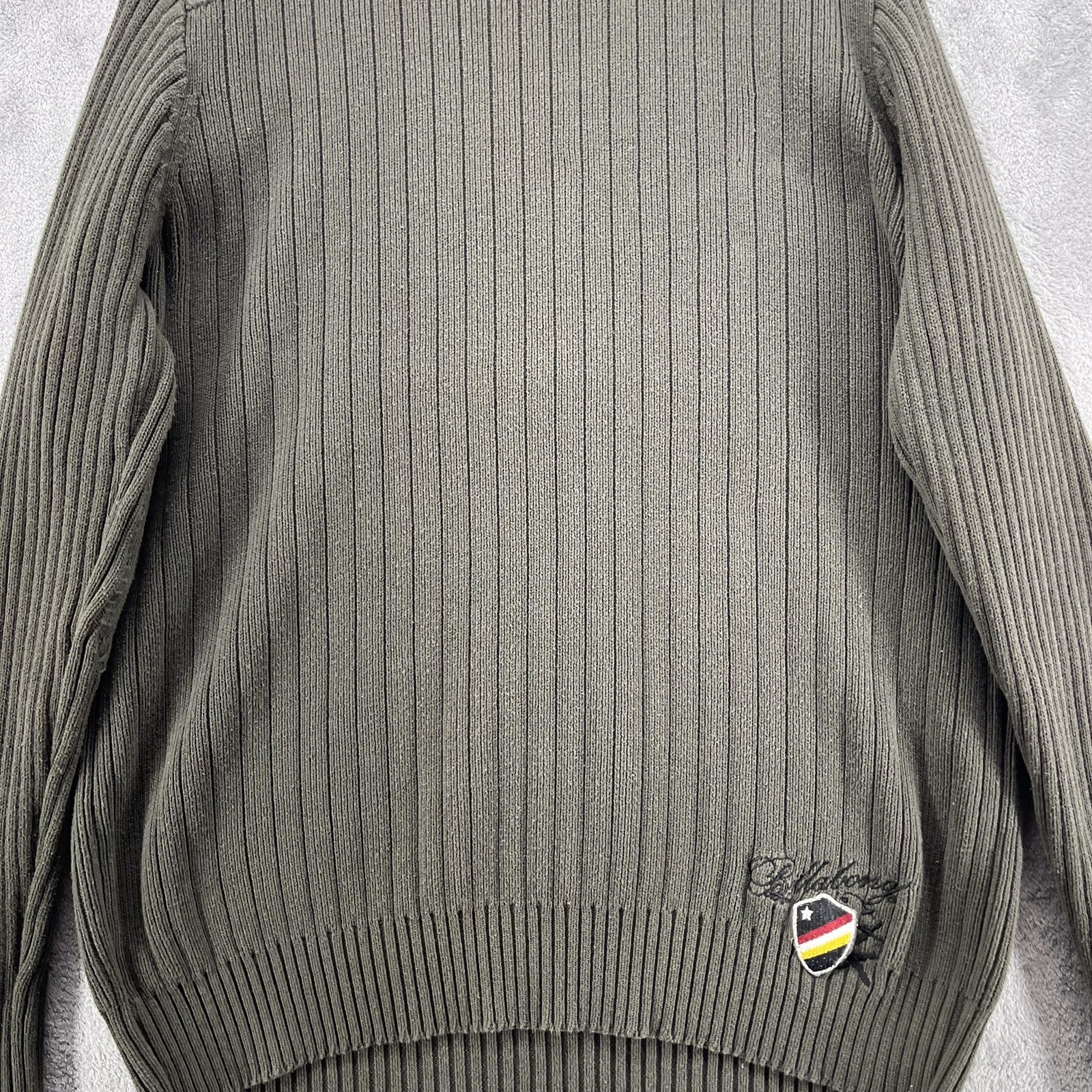 Vintage Billabong Sweater Mens Medium Green Elbow Patches Surf Beach Fisherman