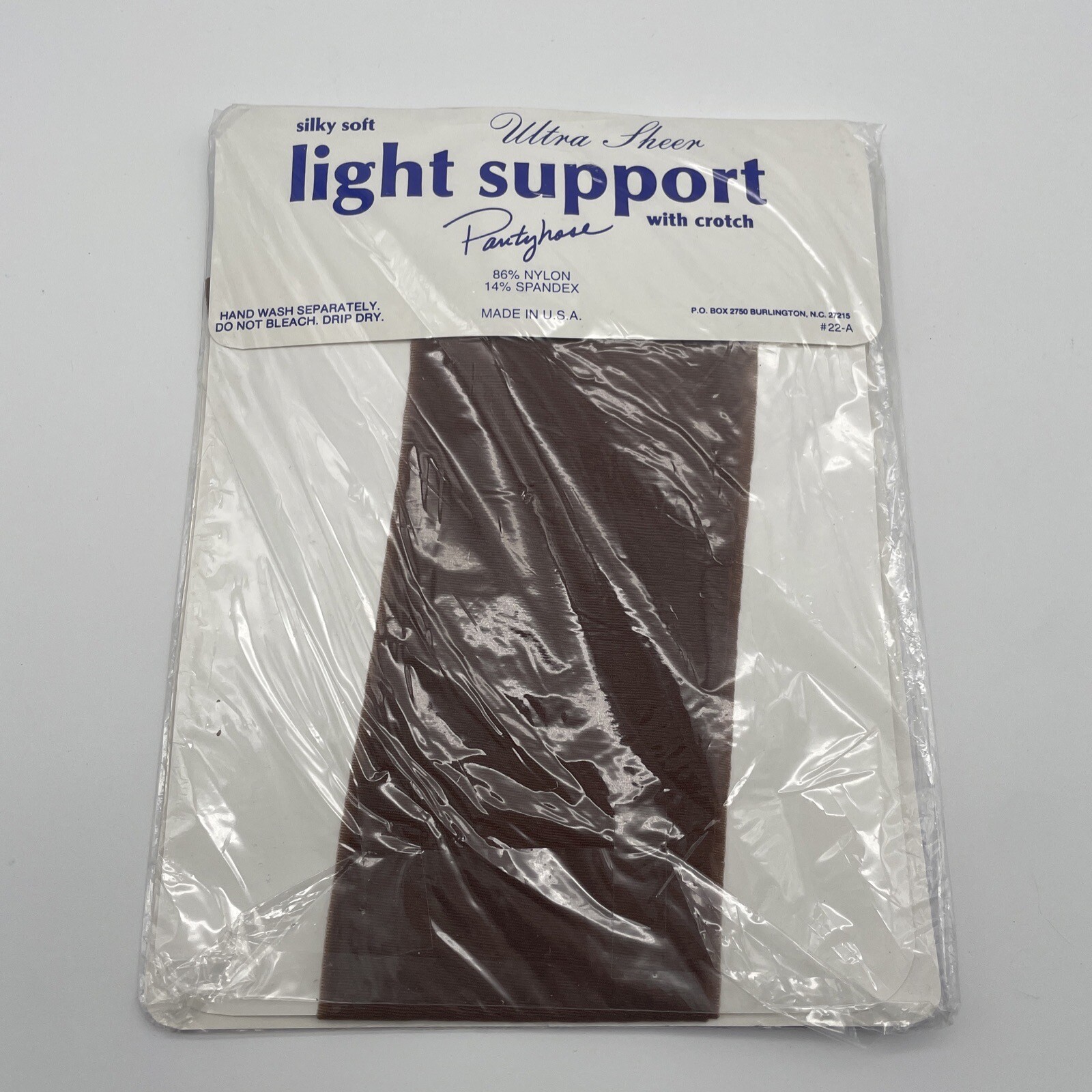 Vintage Light Support Pantyhose Silky Soft Size Med Suntan New RN44502
