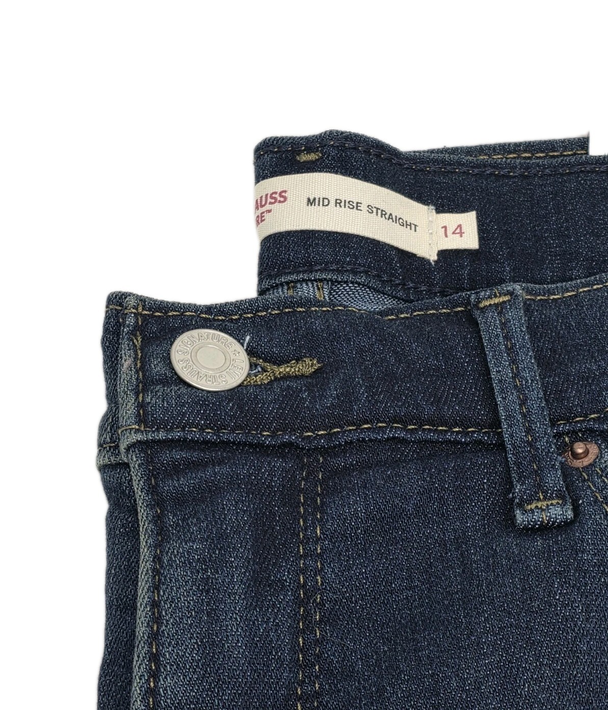 Levis Jeans Womens 14M Midrise Straight Leg 5-Pocket Denim Jeans Stretch 32×32