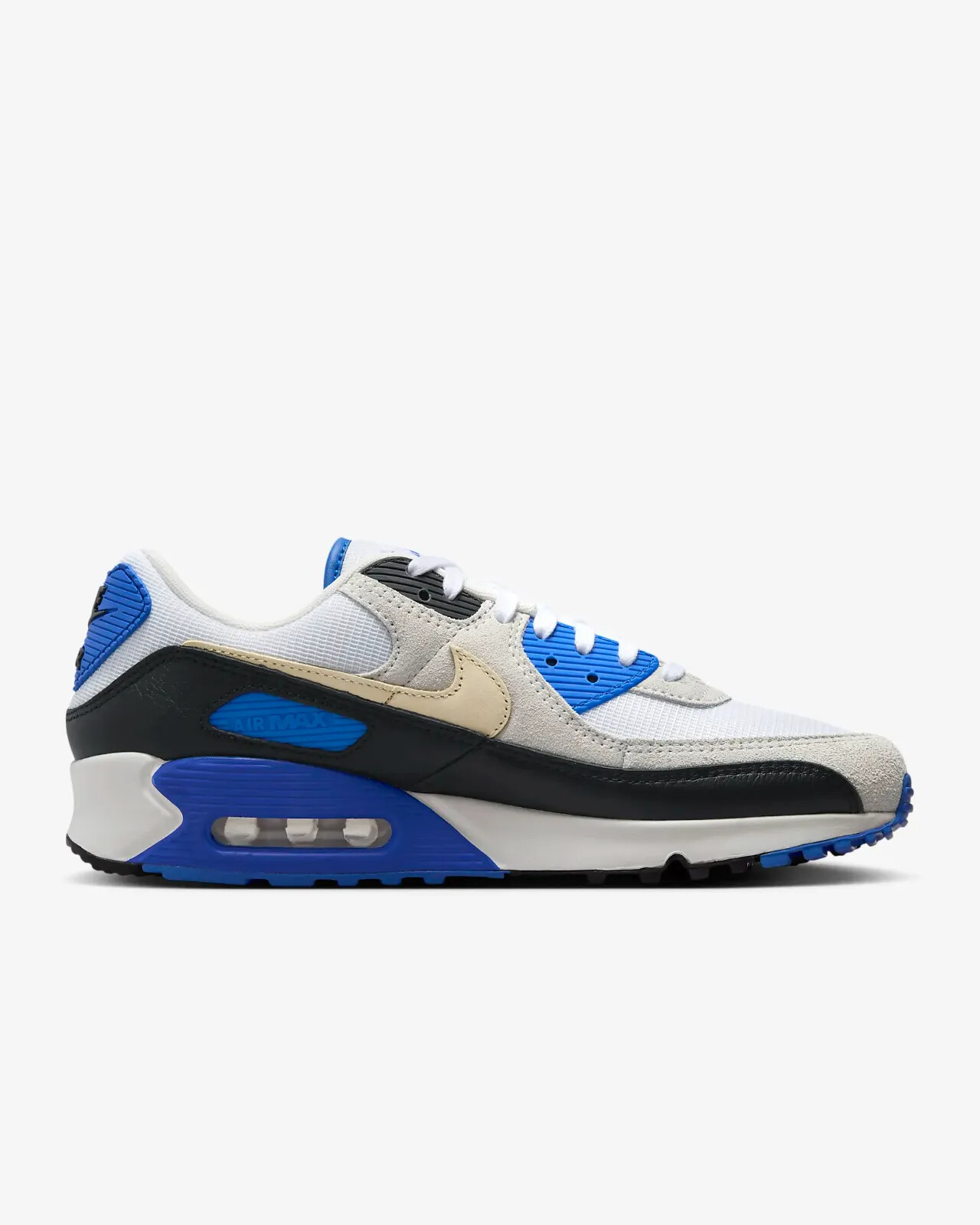 Nike Air Max 90 Shoes White Racer Blue Black HF3449-100 Men’s Multi Sizes NEW