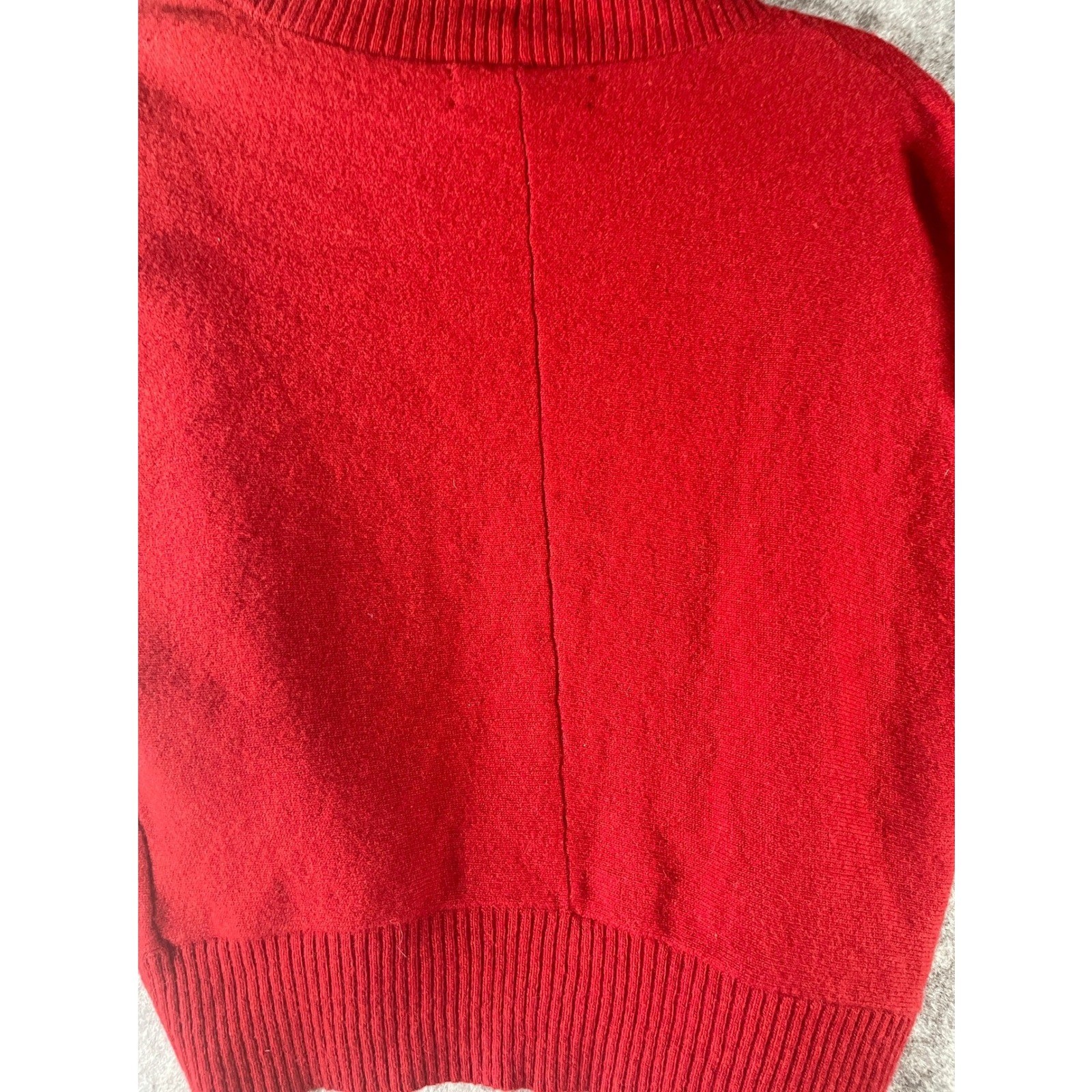 Banana Republic Red Italian Yarn Open Front Shrug Cardigan Sweater Womens Small