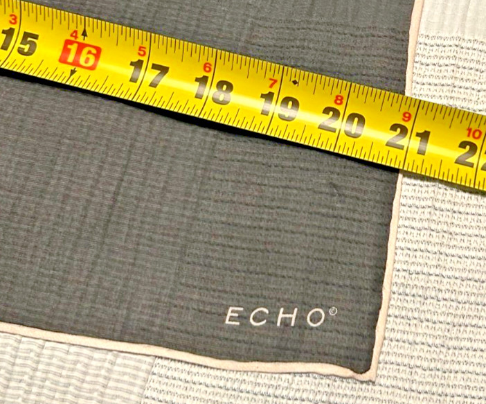 Echo – NEW 21 x 21 In. Small Sq. Black Solid Color 100% Silk Scarf- SS 1043