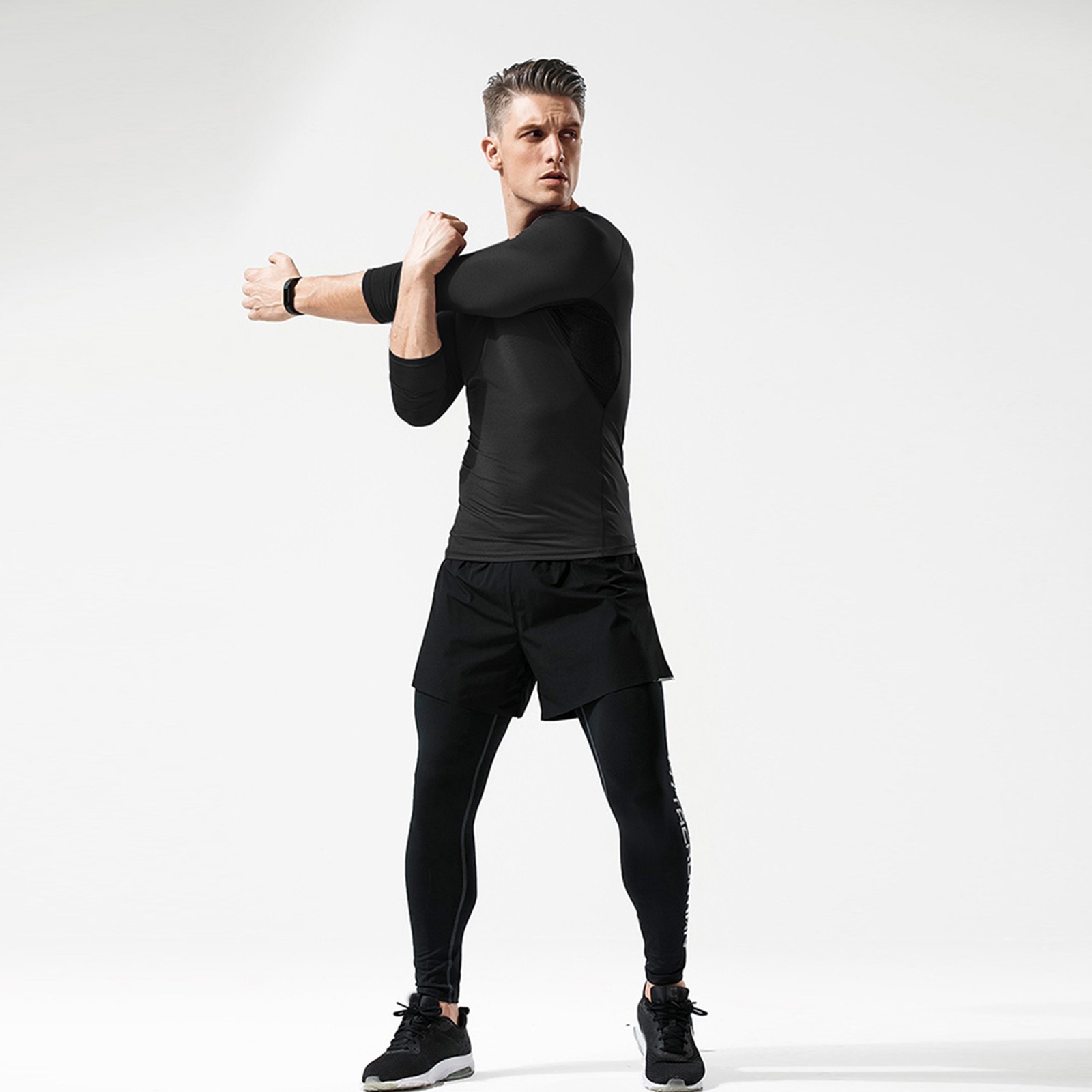 Men’s Compression Shirt Long Sleeve Athletic Workout Shirts Active Base Layer