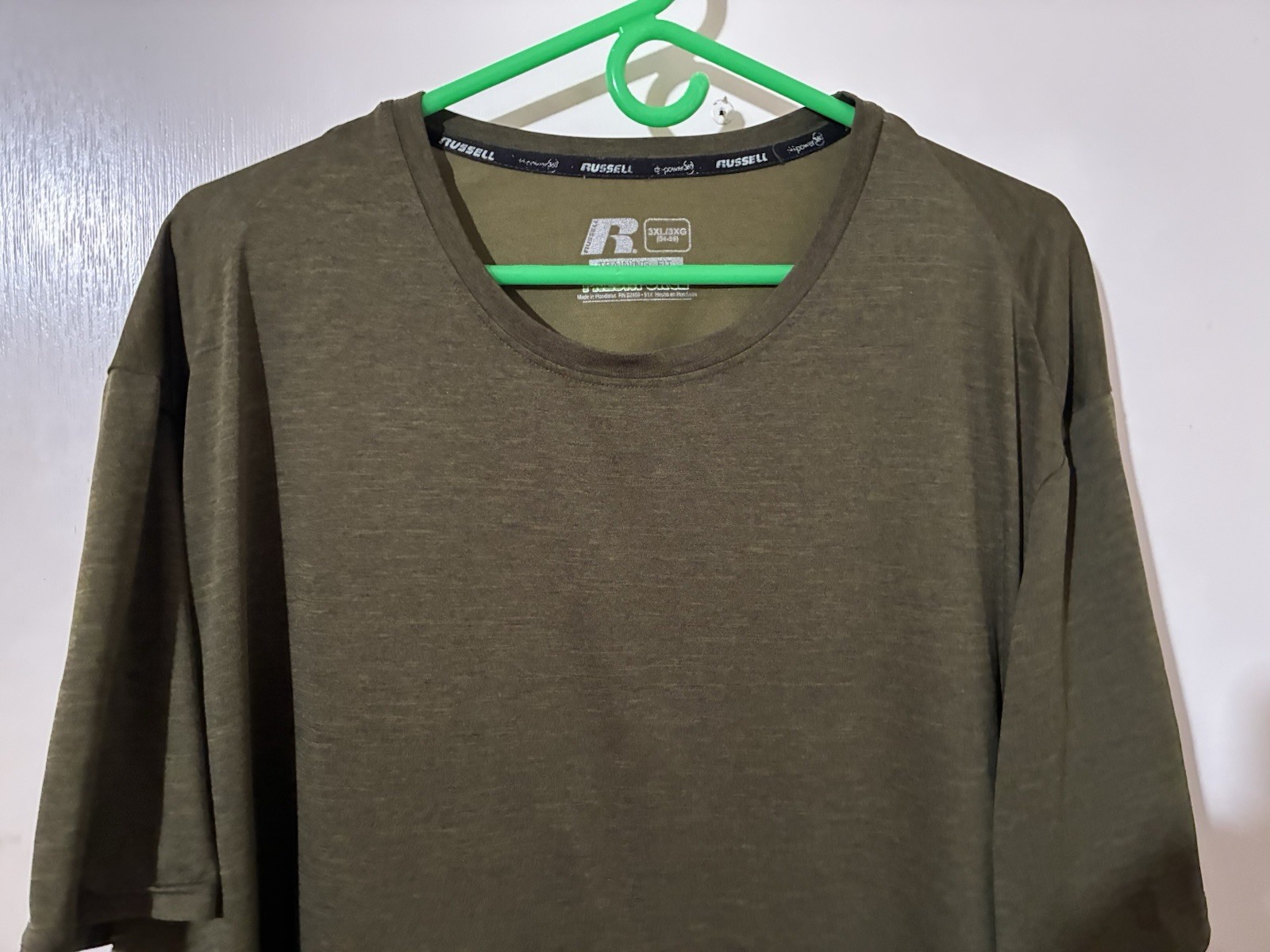 Russell Athletic Dri-Power 360 Adult 3XL (54-56) Training Fit Green T-Shirt