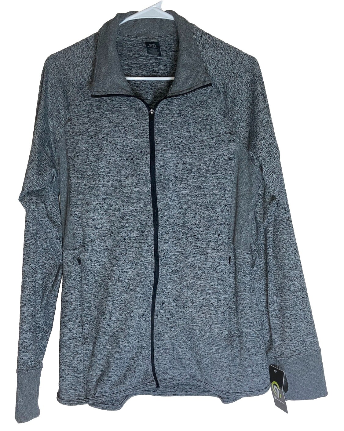 NWT Champion Gray Dry Duo Breathable Thumbholes Stretch Athletic Full Zip XL New
