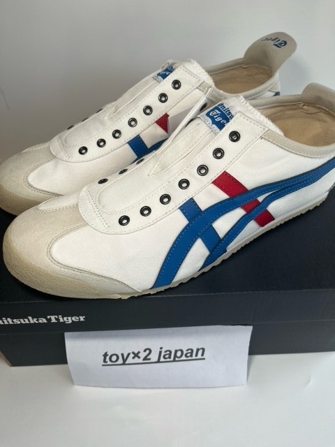 Onitsuka Tiger MEXICO 66 SLIP-ON 1183A360 121 WHITE TRICOLOR Unisex [US4-12.5]