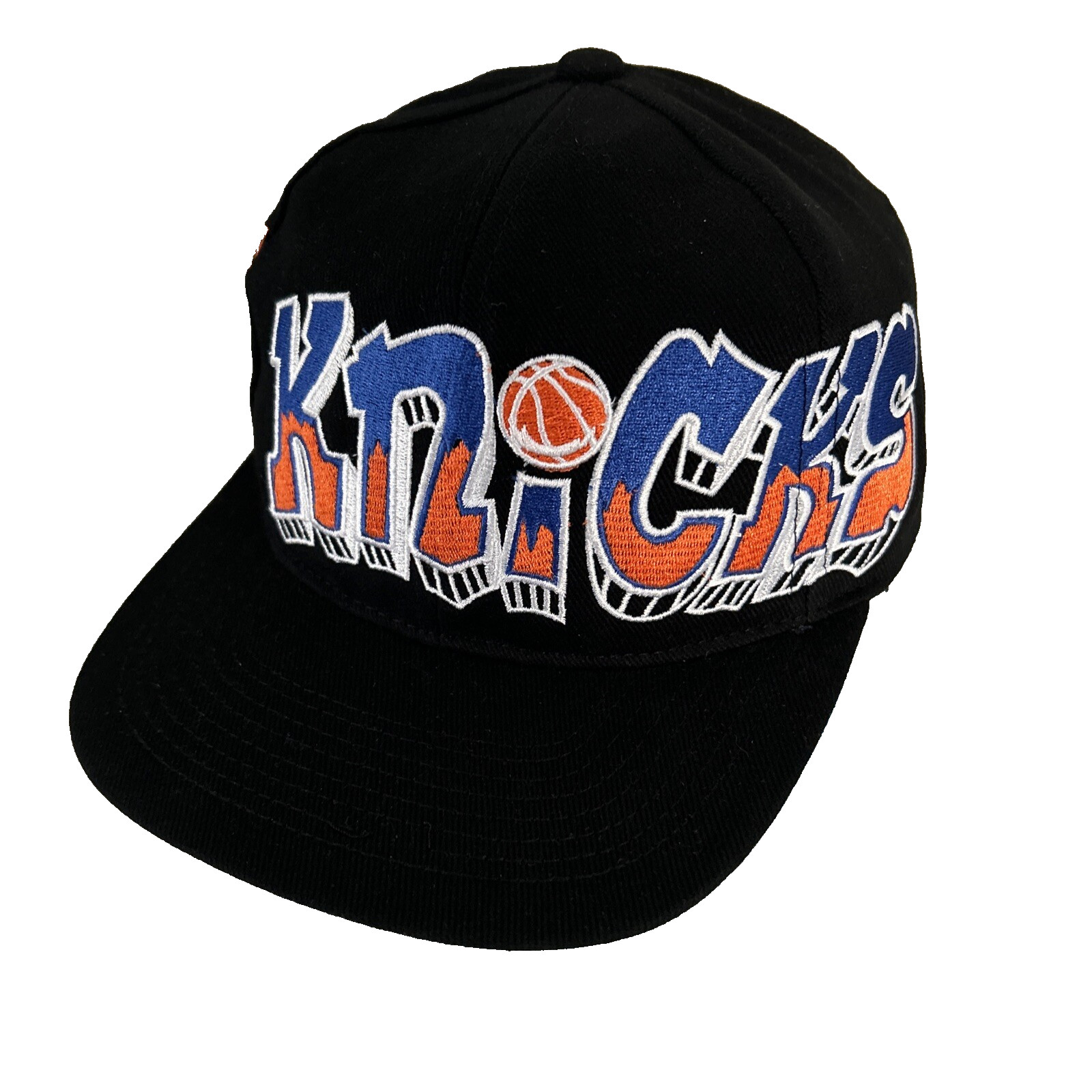New York Knicks TOW Full Graffiti Custom Snapback Hat Cap All Black