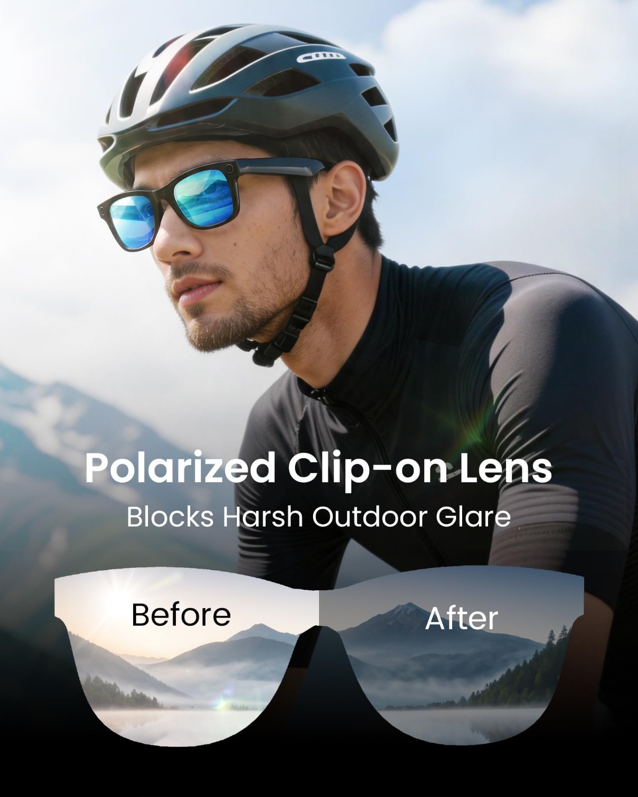4PCS Polarized Snap-On Clips for Wayfarer Gen 2 – Shiny Black Frame, Multi-Color