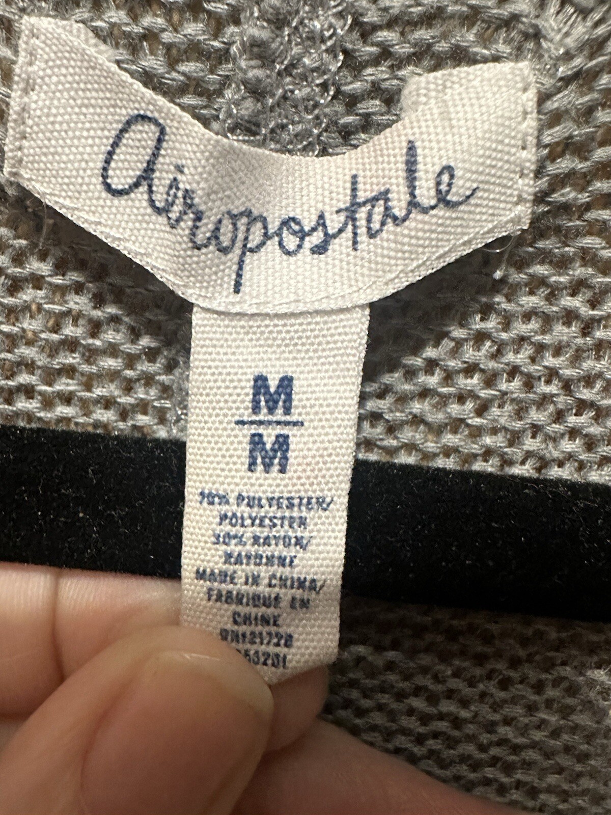 Aeropostale Gray Lightweight Open Cardigan Size M