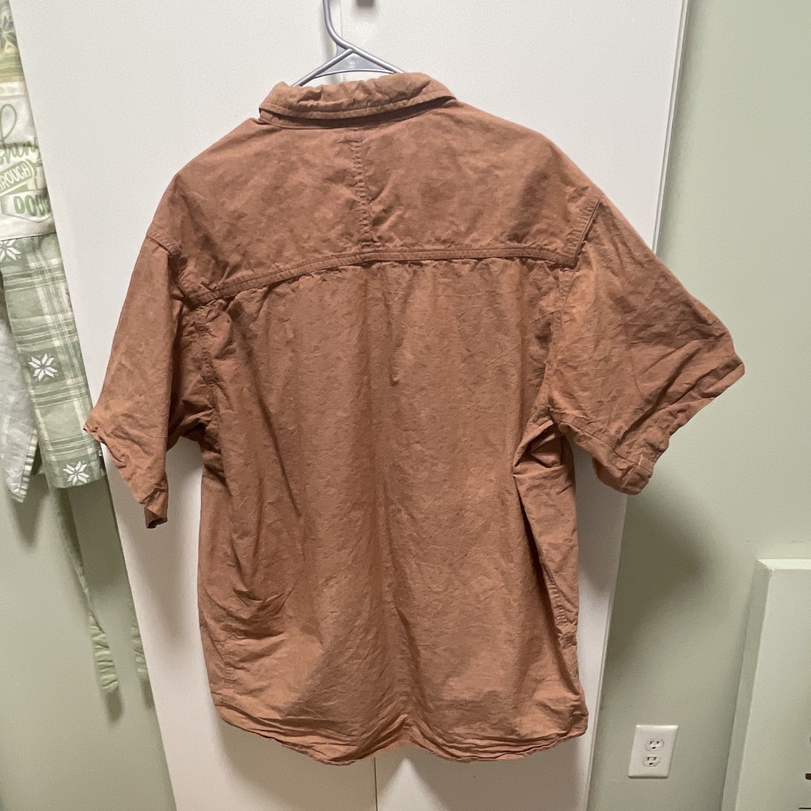 Riggs Workwear by Wrangler Men’s 3XT Brown SS Button-Up Shirt Pockets