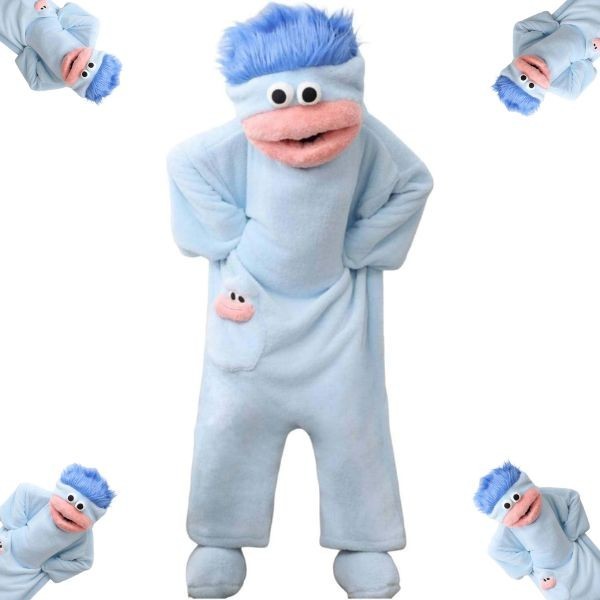 Cute Cartoon Muppet Lounge Wear Big Mouth Monster Holiday Costume Party Pajama