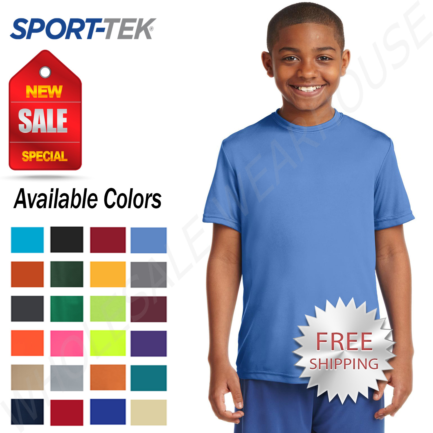 Sport Tek Youth’s Dri-Fit PosiCharge Workout S-XL T-Shirt M-YST350