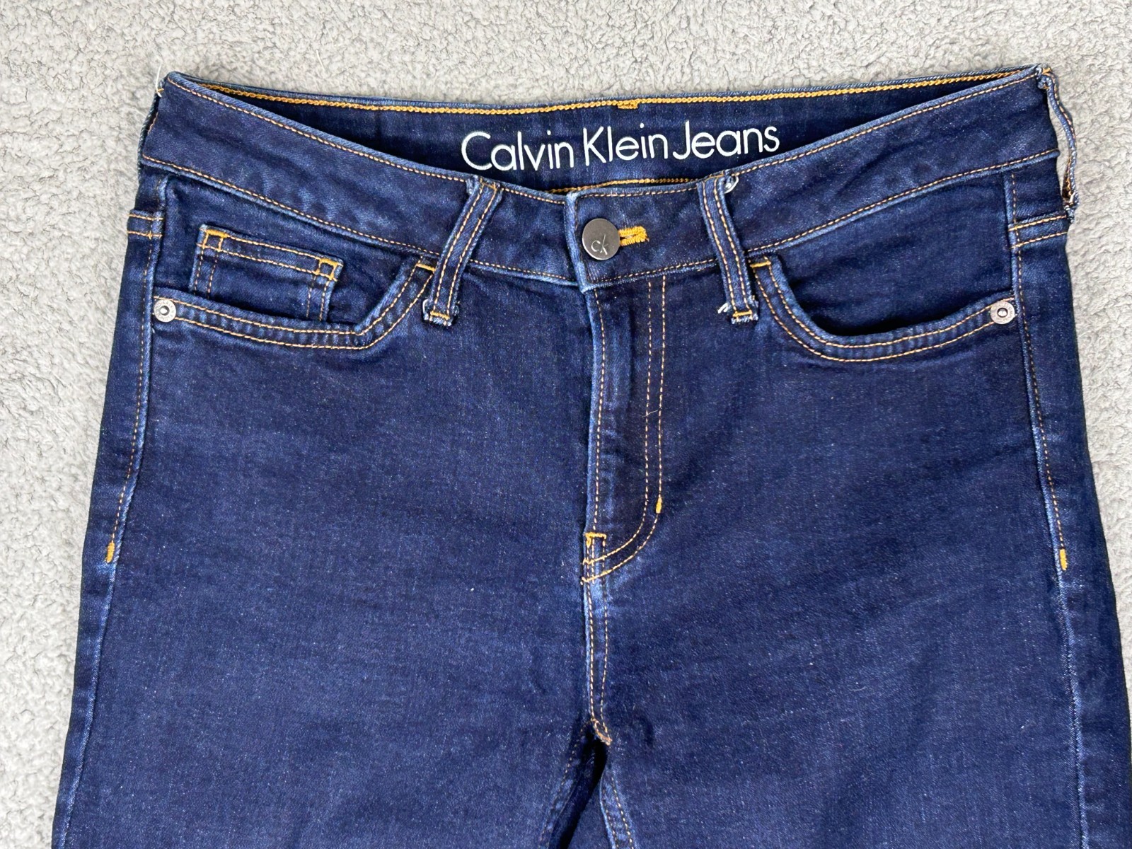 Calvin Klein Skinny Jeans Mens Size 6 Medium Wash Blue Denim 5-Pocket Design