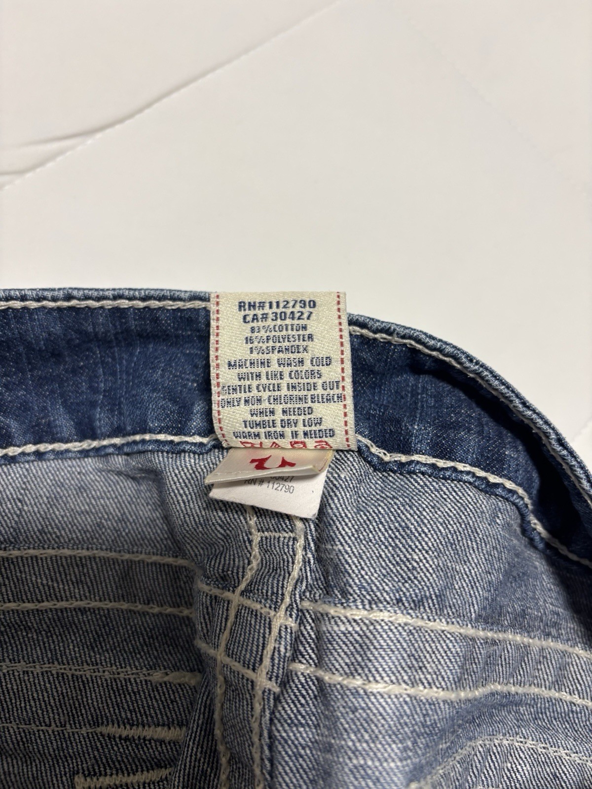 Cropped True Religion Becky Denim Bootcut Jeans Size 30 Stretch Essential Y2K