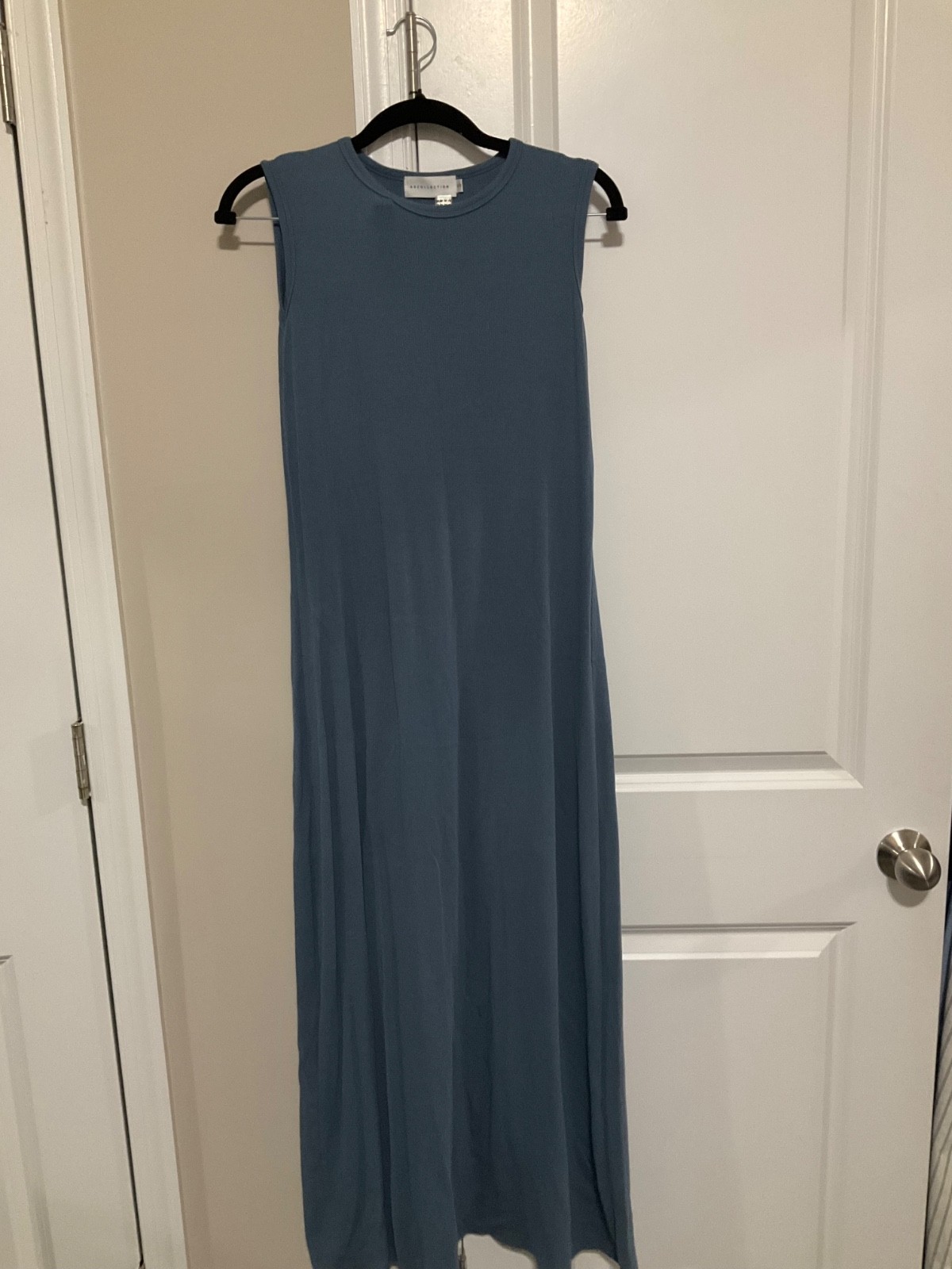 Light blue set maxi jumper and wrap tee shirt ribbed knit S women EUC