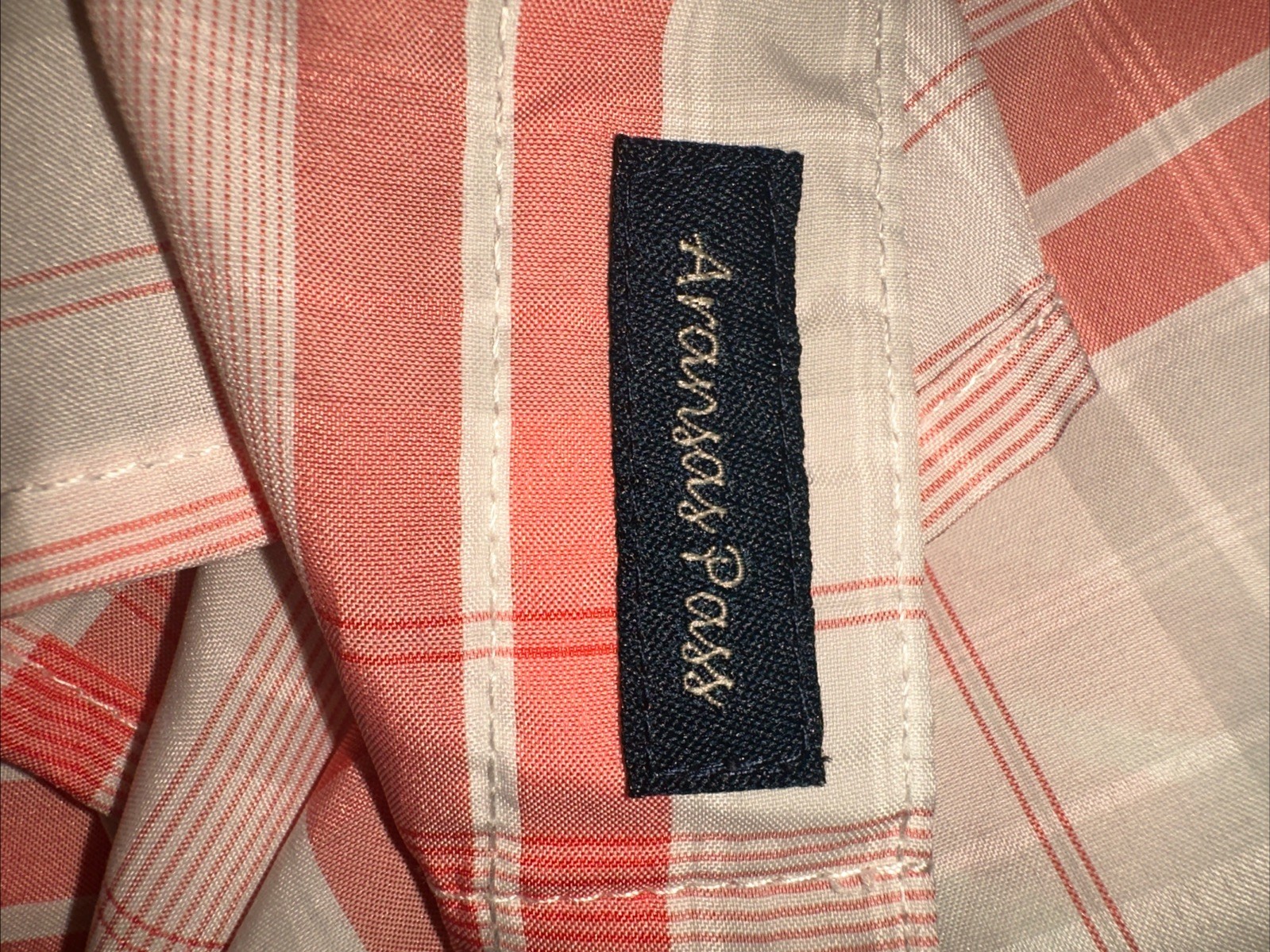 Magellan Fishing Shirt Men’s 4XL Pink White Plaid Button Down Vented Quick Dry