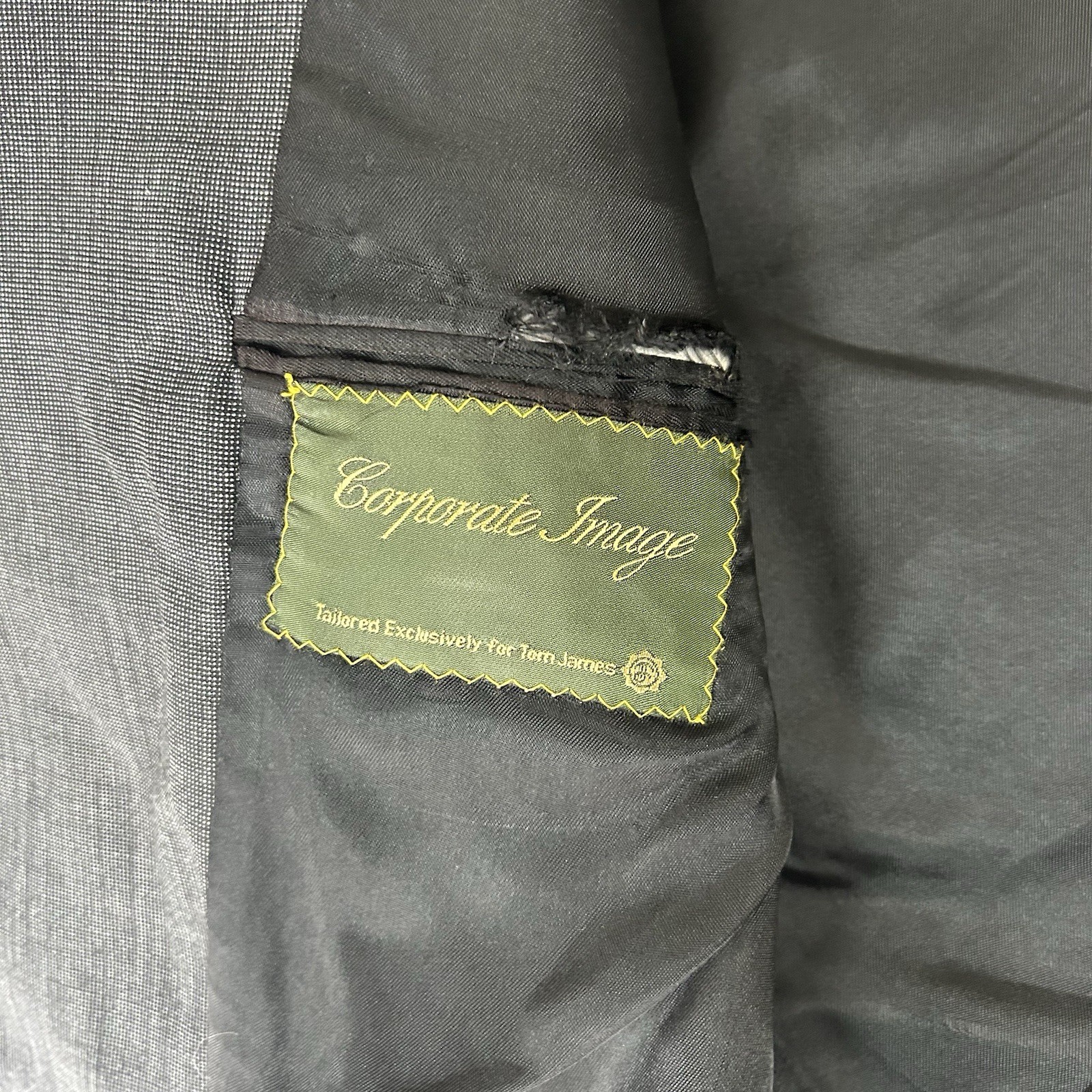 Corporate Image Tom James Gray Suit Mens 42 Blazer Pants 33×29