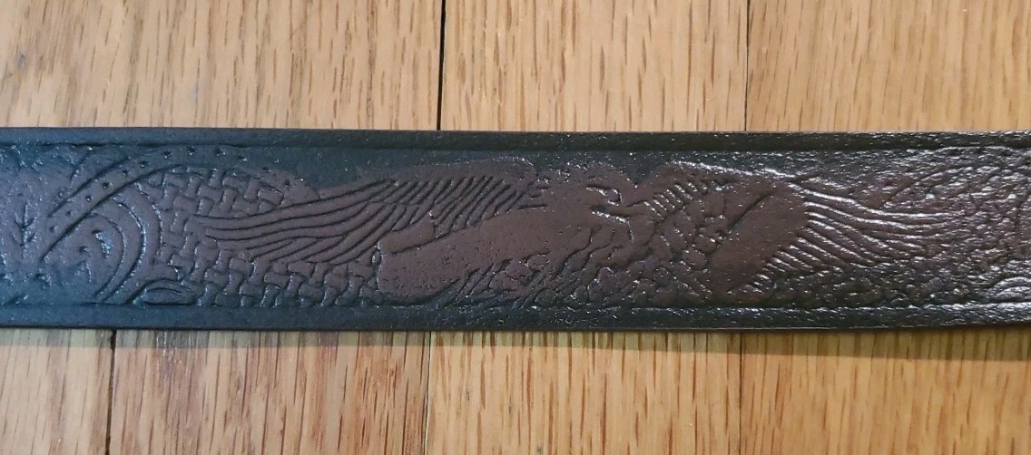 WRANGLER Brown Genuine Leather Western Belt Mens Size 40/100