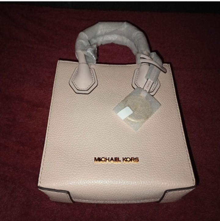 NWT MICHAEL Michael Kors Mercer XS NS Shopper Crossbody Powder Blush